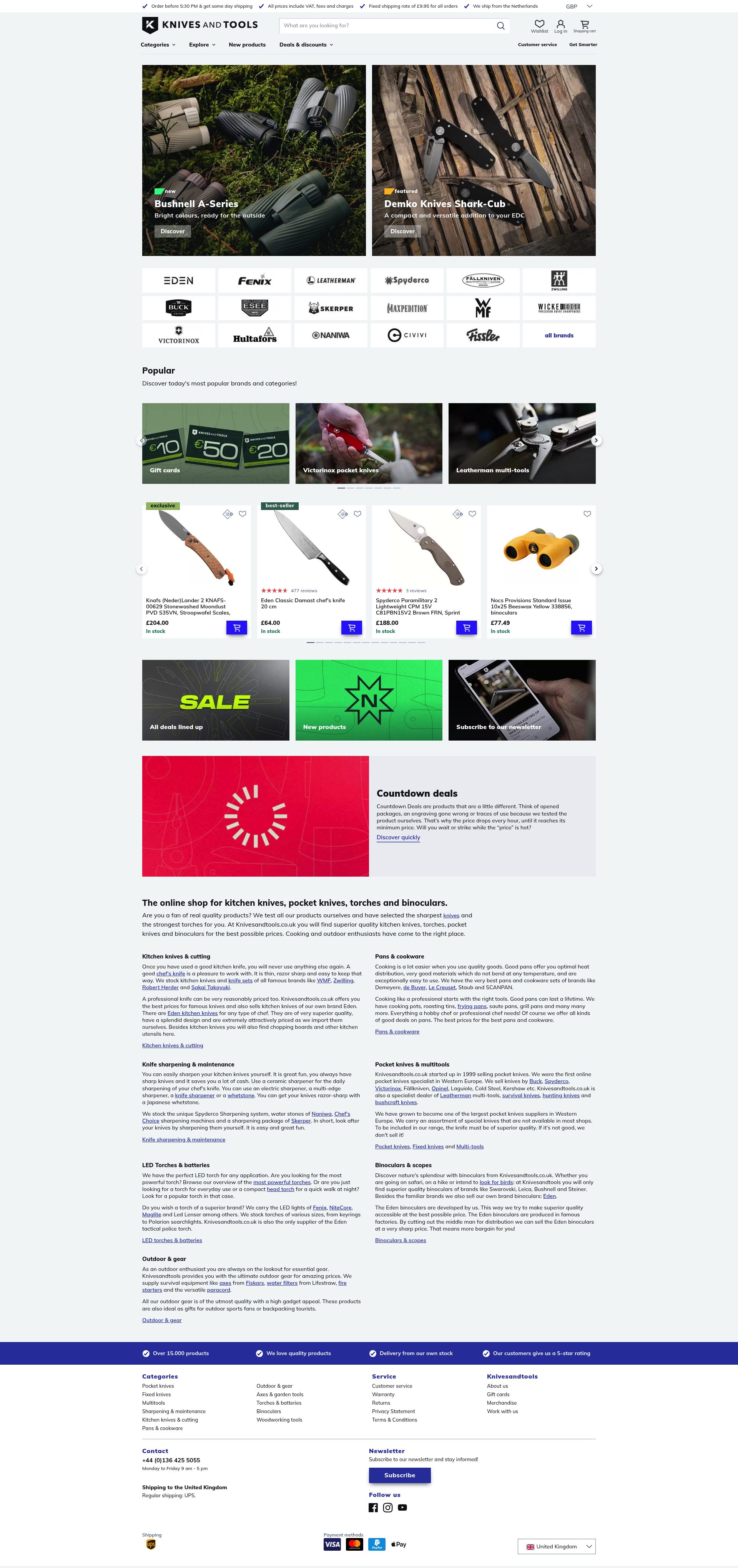 Knives & Tools homepage
