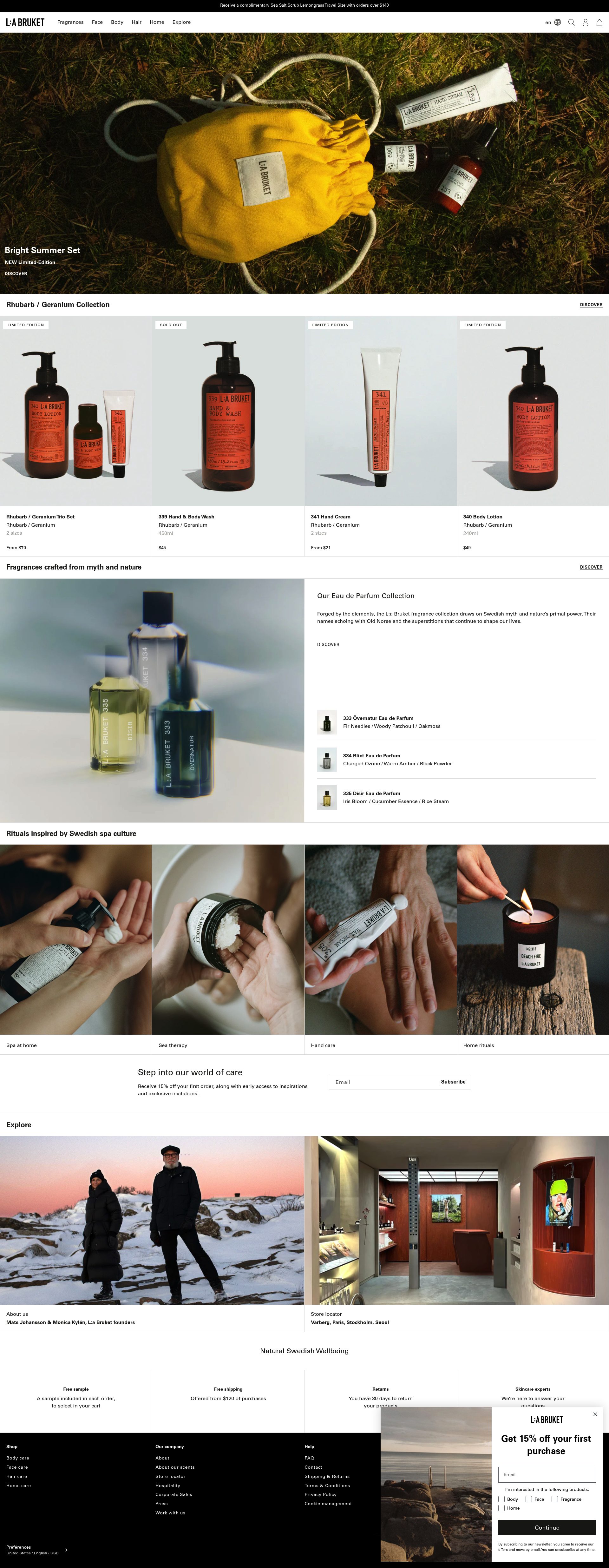 L:A Bruket homepage