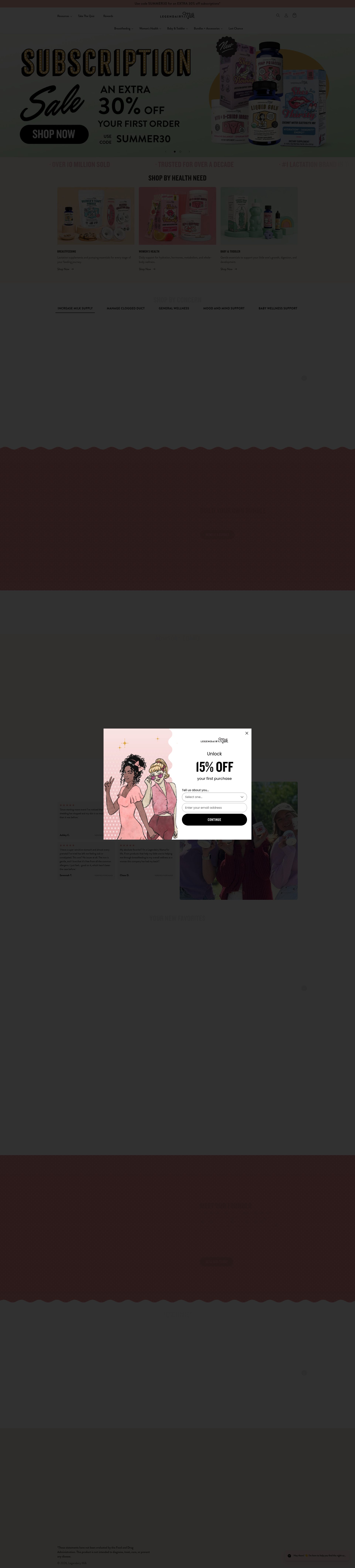 Legendairy Milk homepage