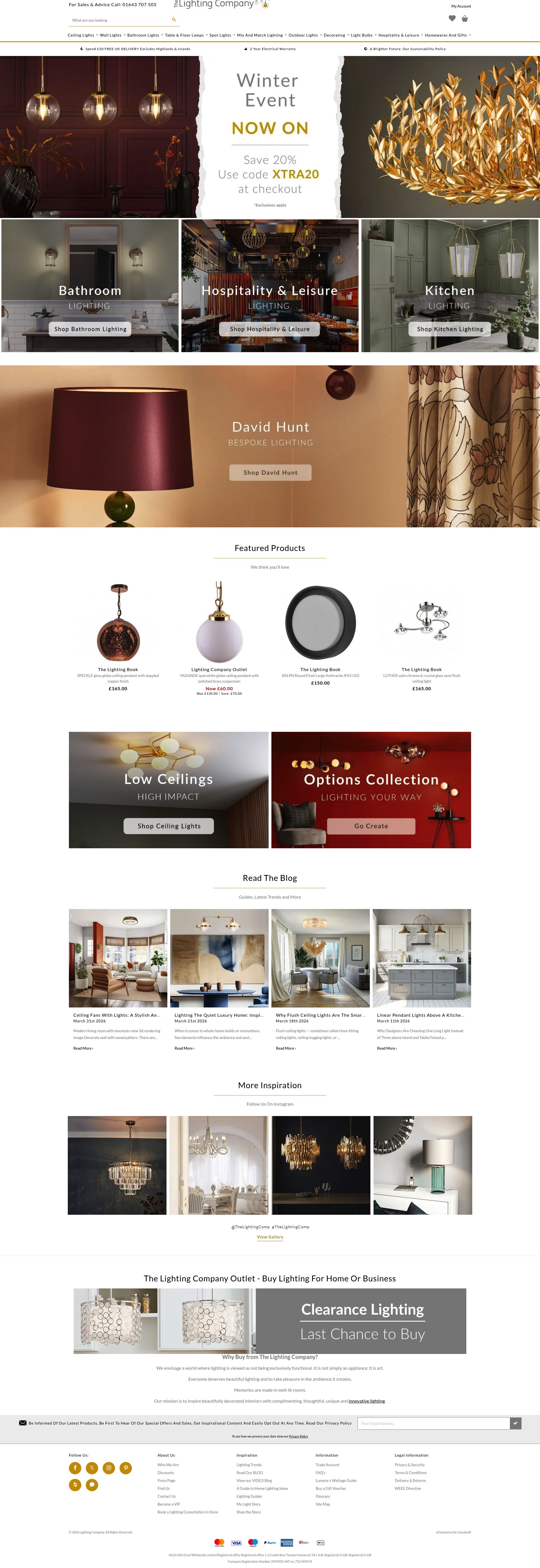 Lighting Company homepage screenshot