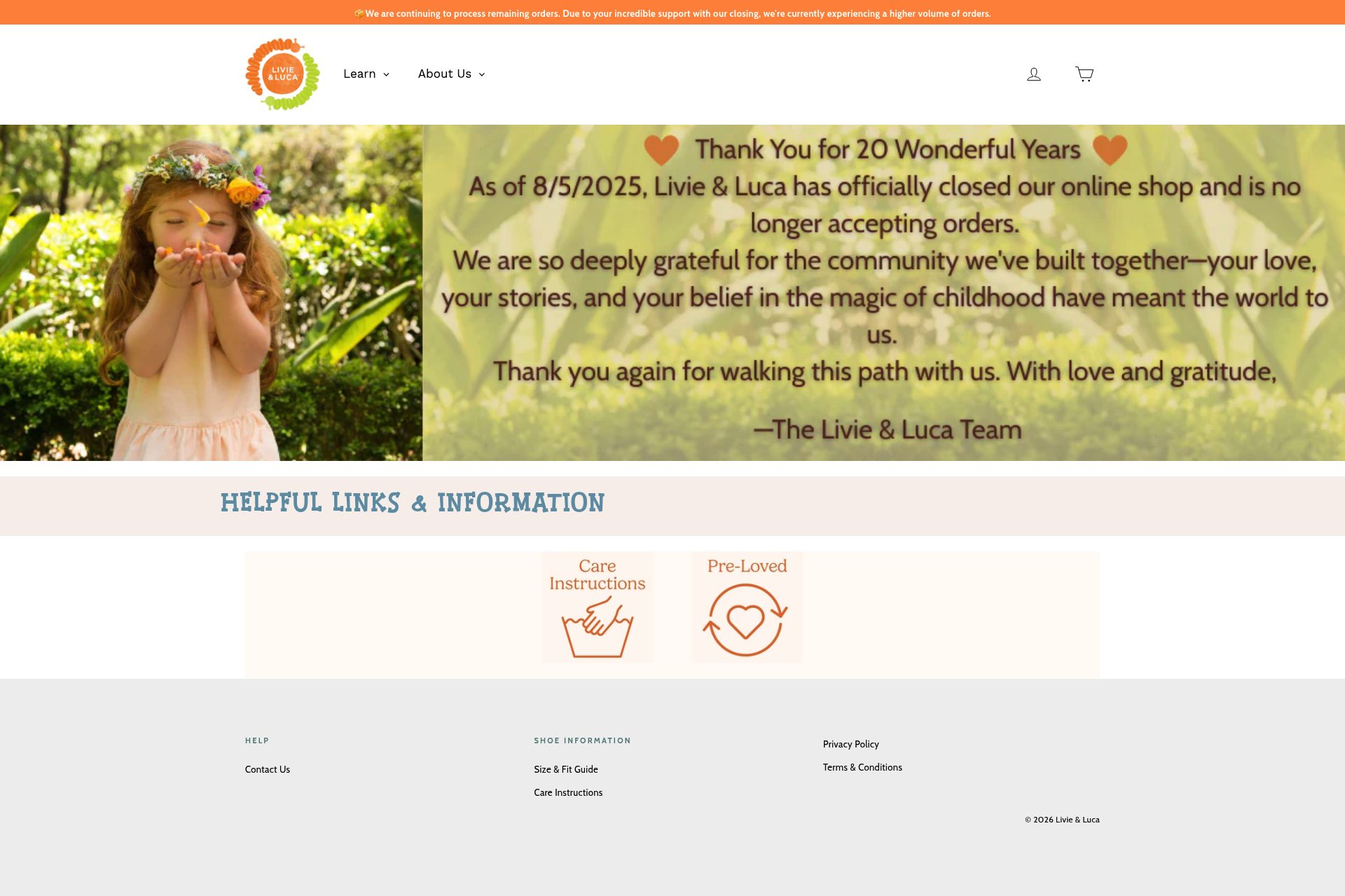 Livie & Luca homepage