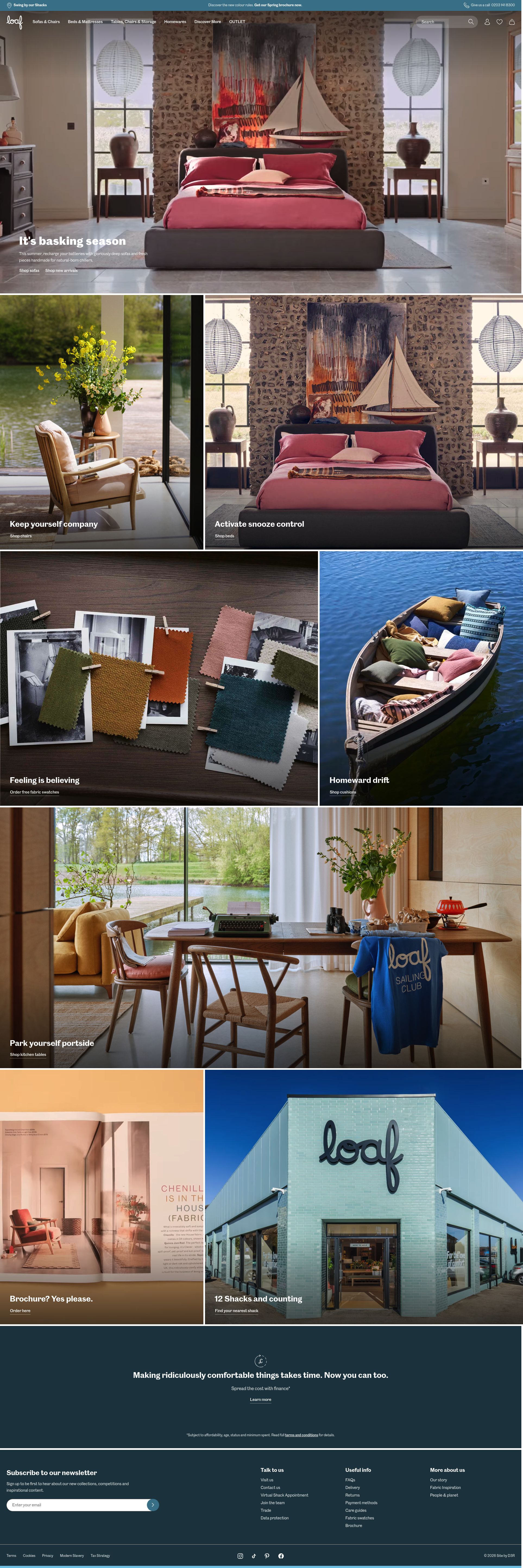 Loaf homepage screenshot