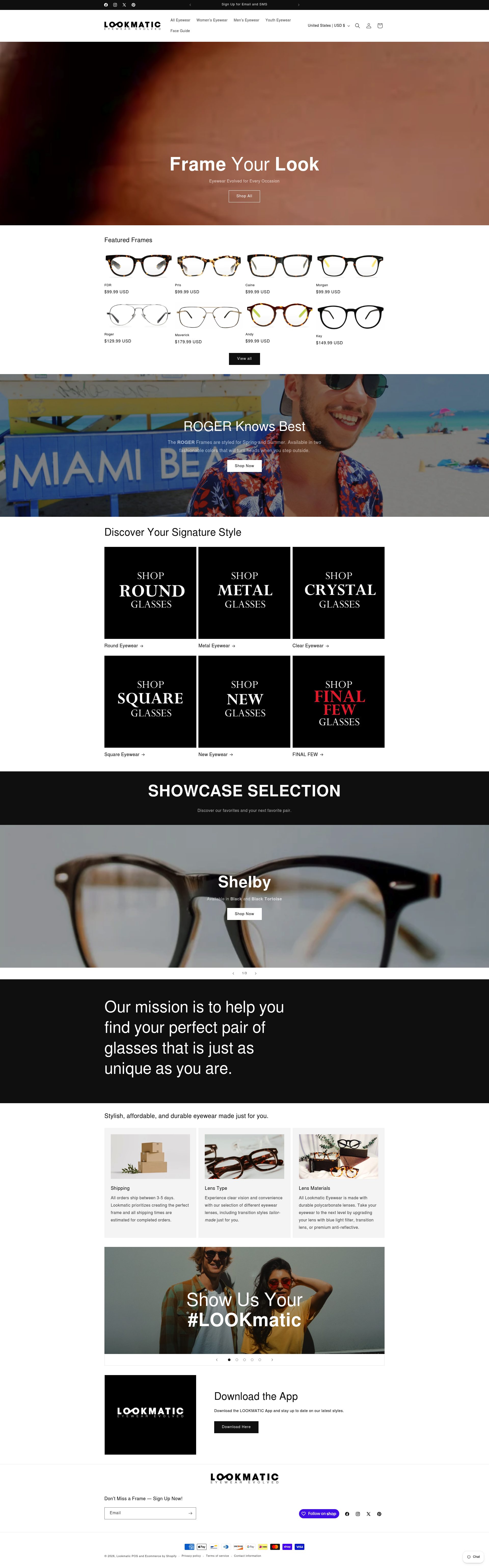 Lookmatic homepage screenshot