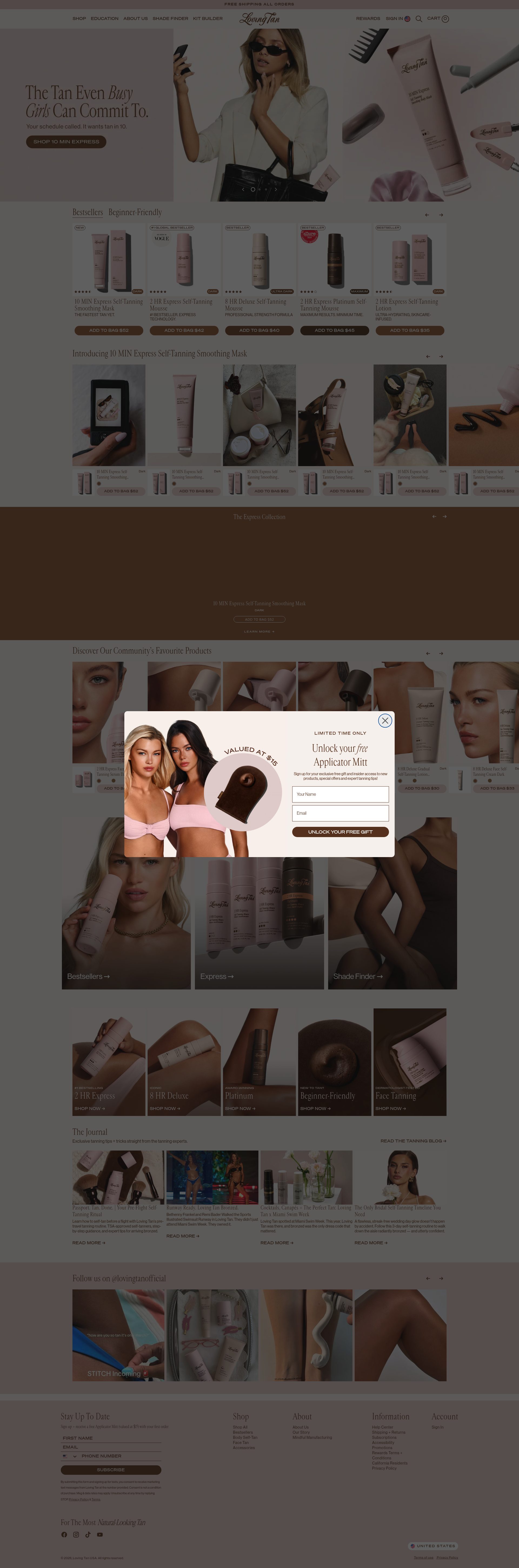 Loving Tan homepage