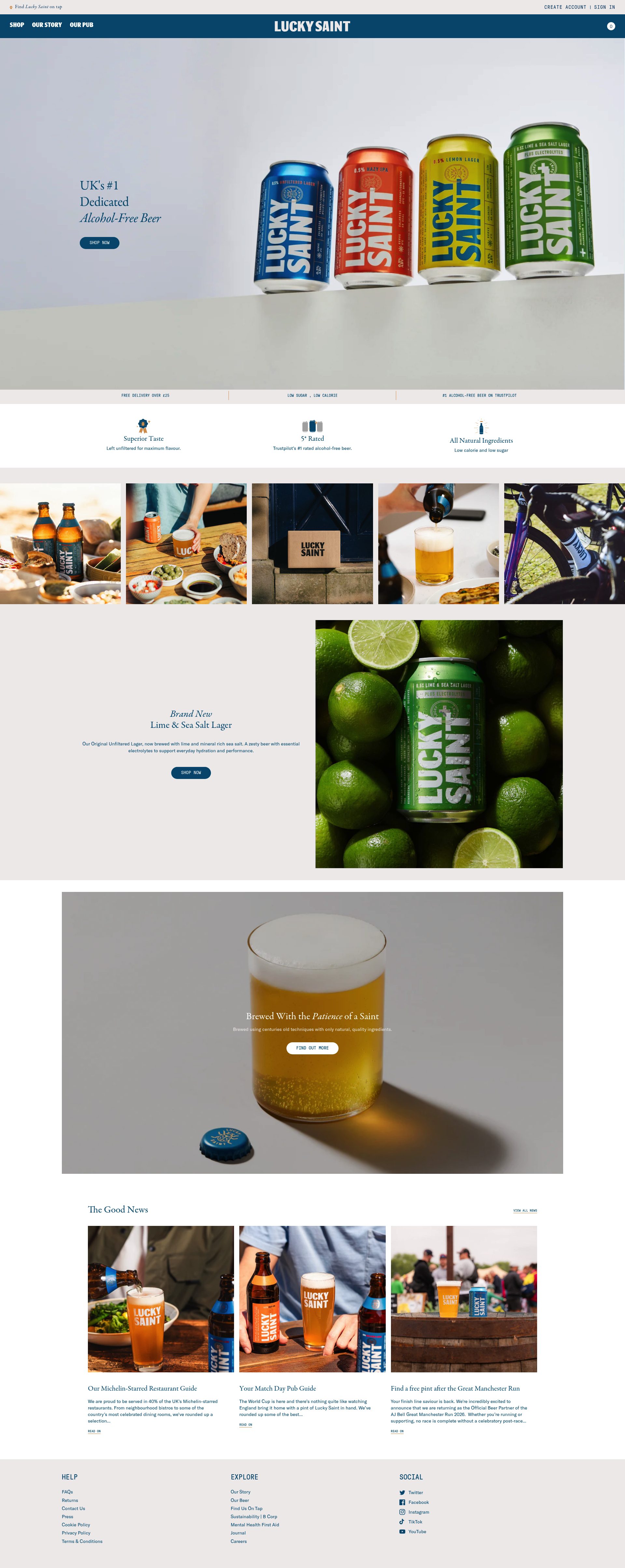 Lucky Saint homepage