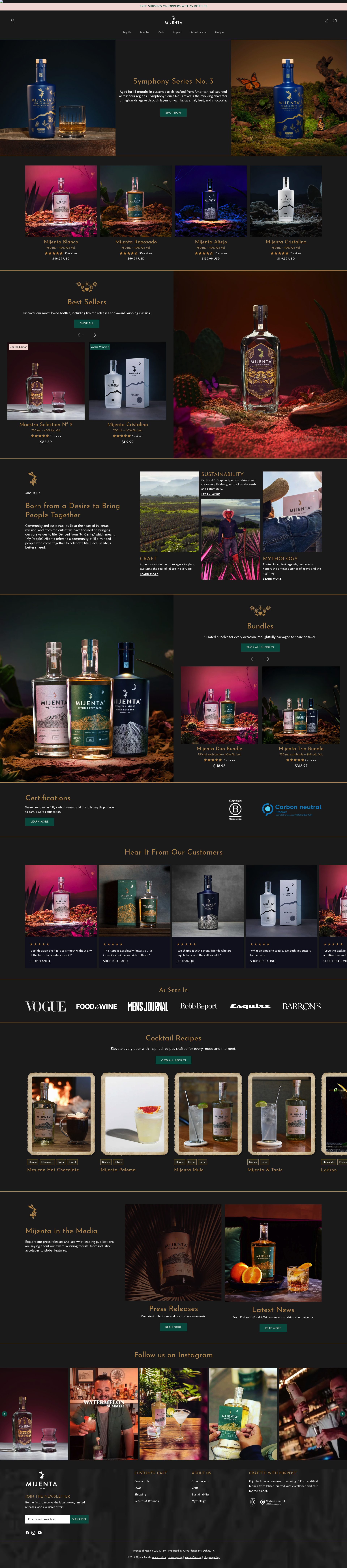 Mijenta homepage