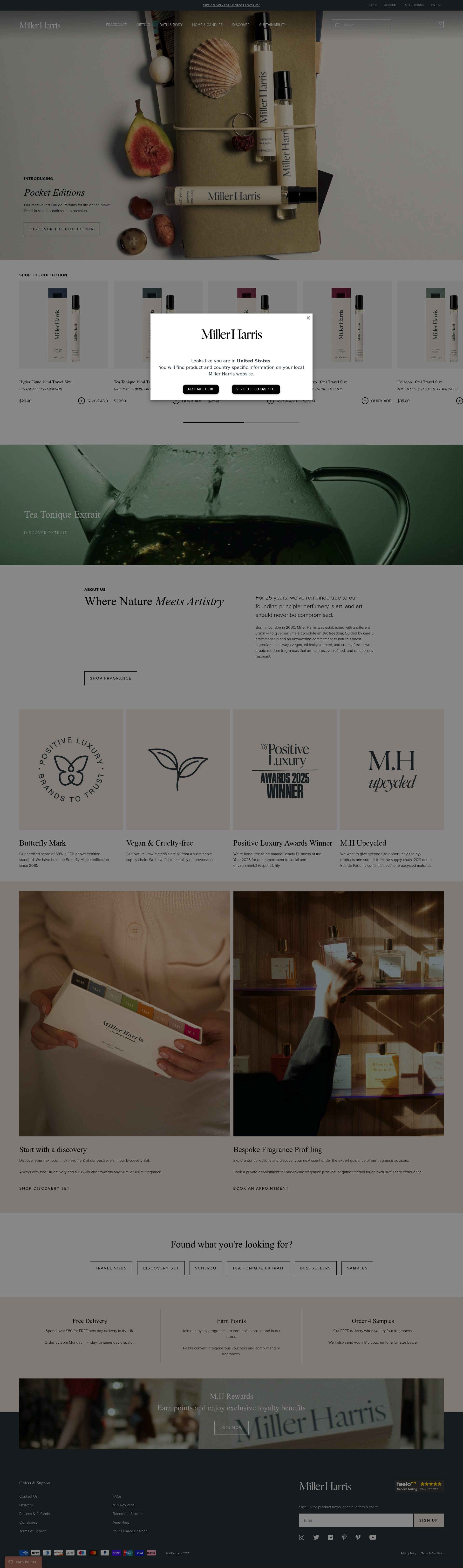 Miller Harris homepage