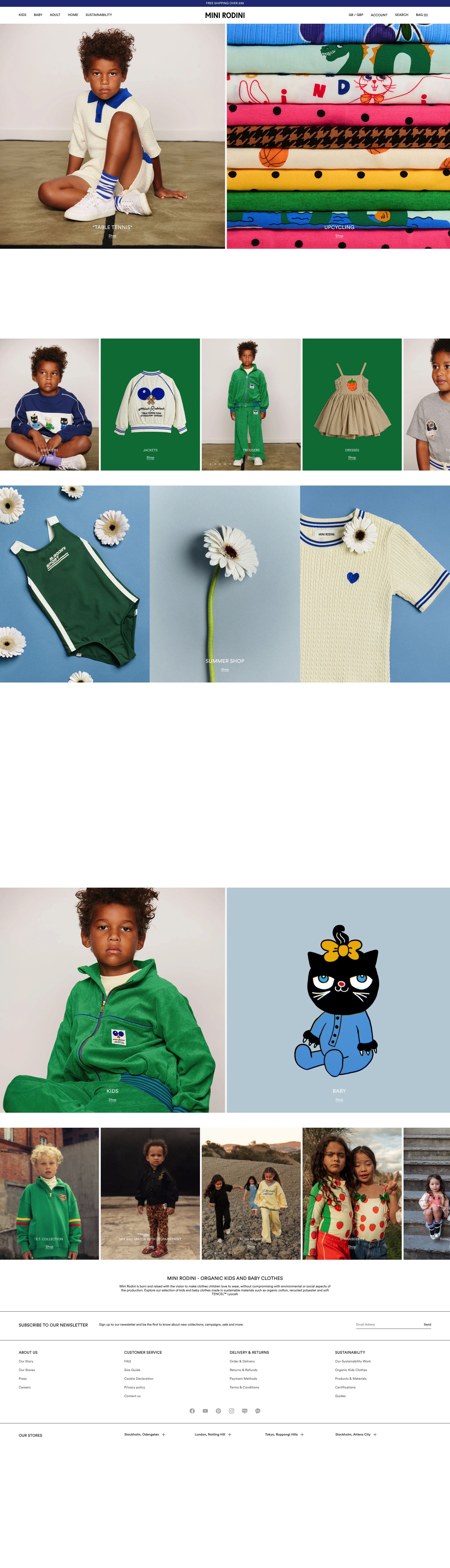 Mini Rodini homepage screenshot