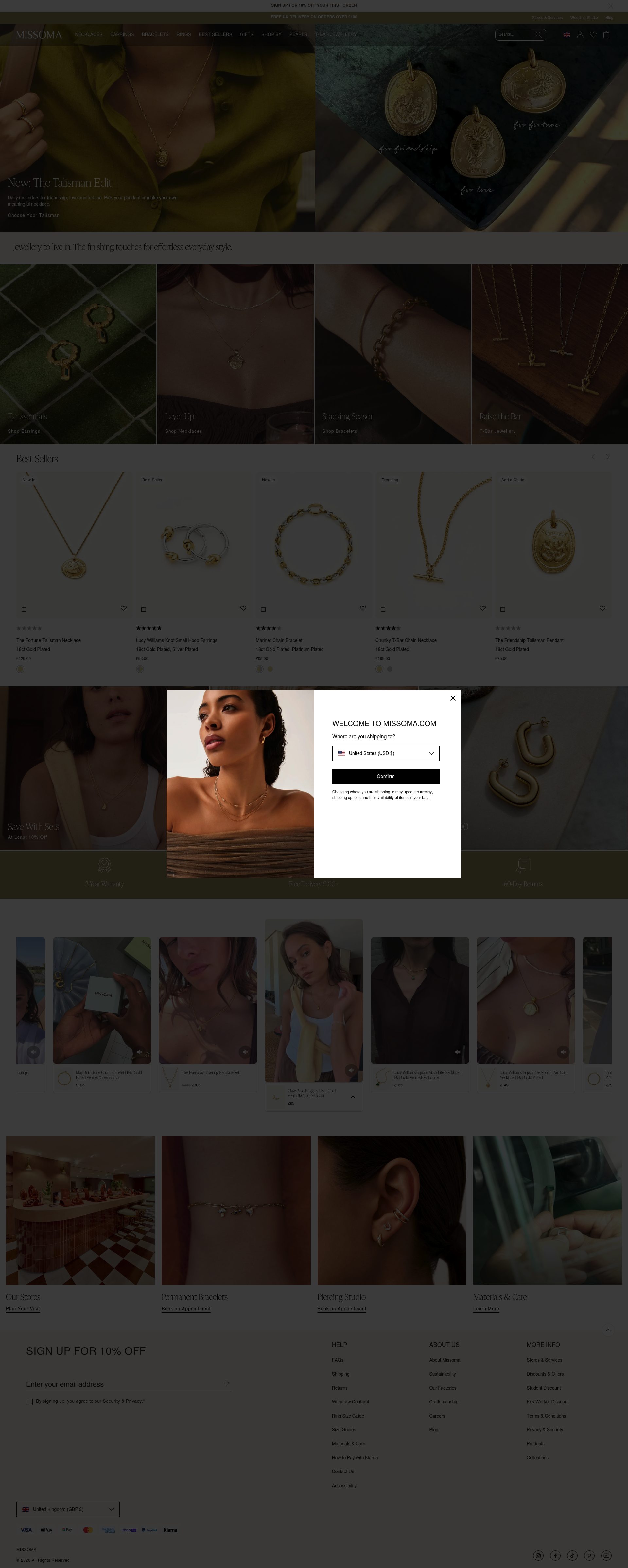Missoma homepage screenshot