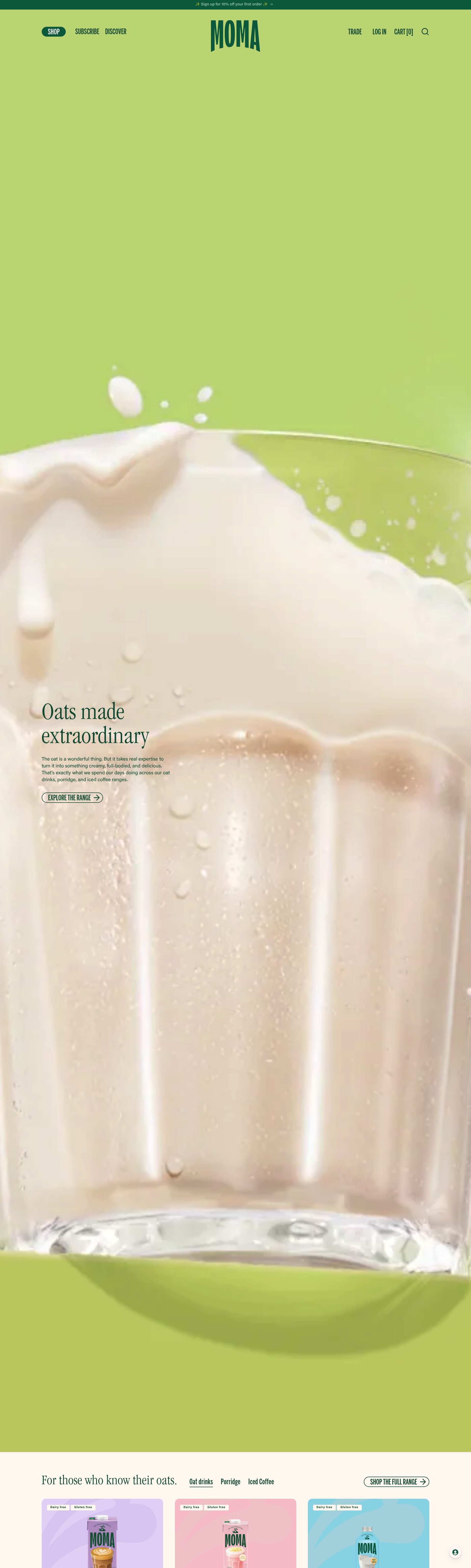 MOMA Foods homepage