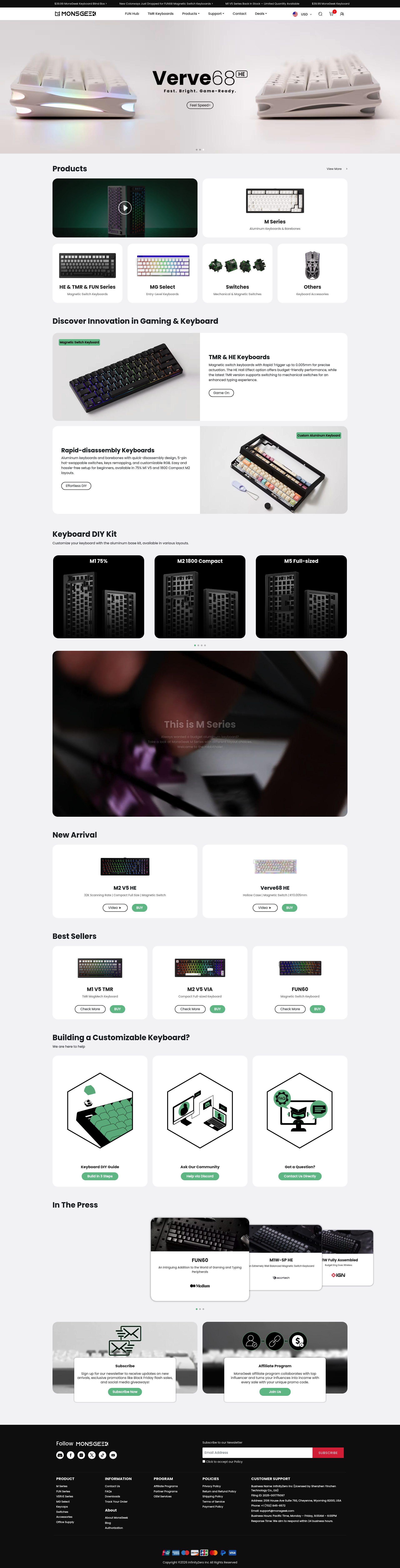 Monsgeek homepage