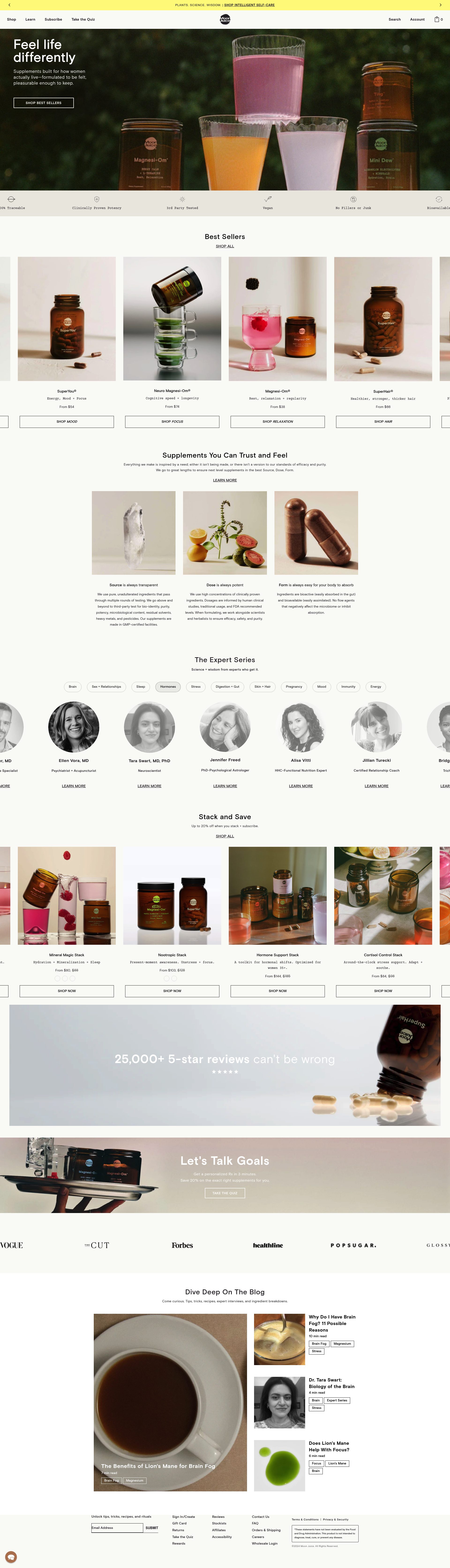 Moon Juice homepage