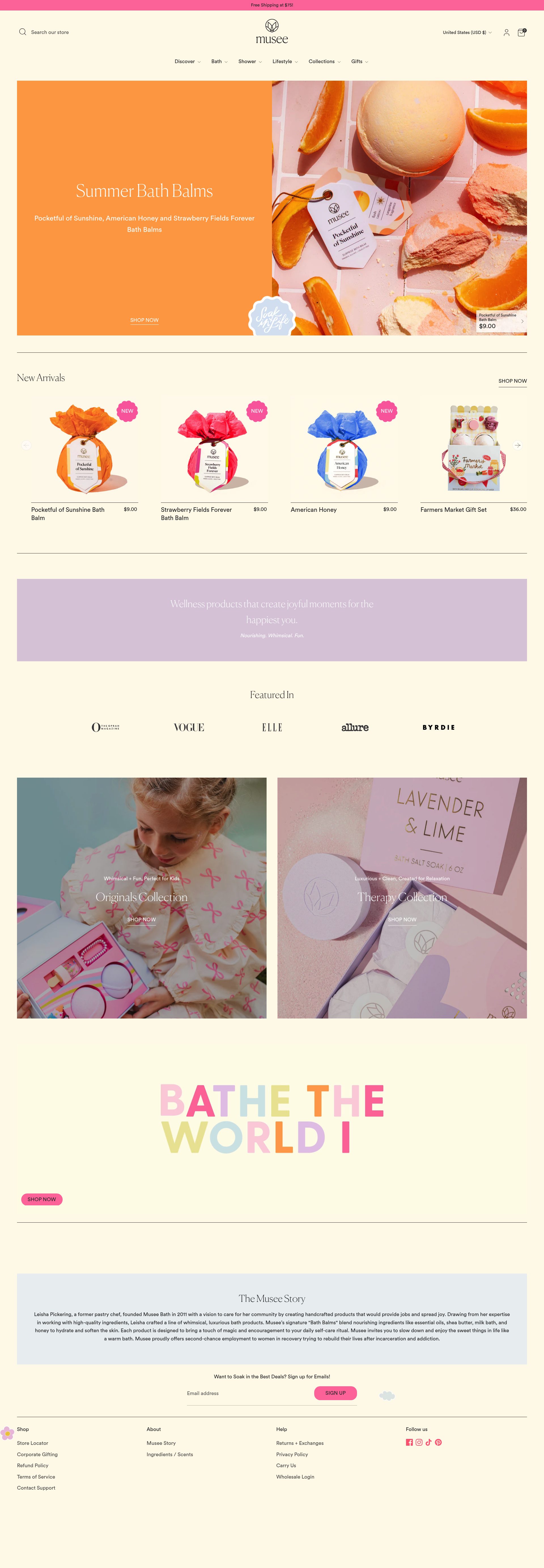 Musee Bath homepage