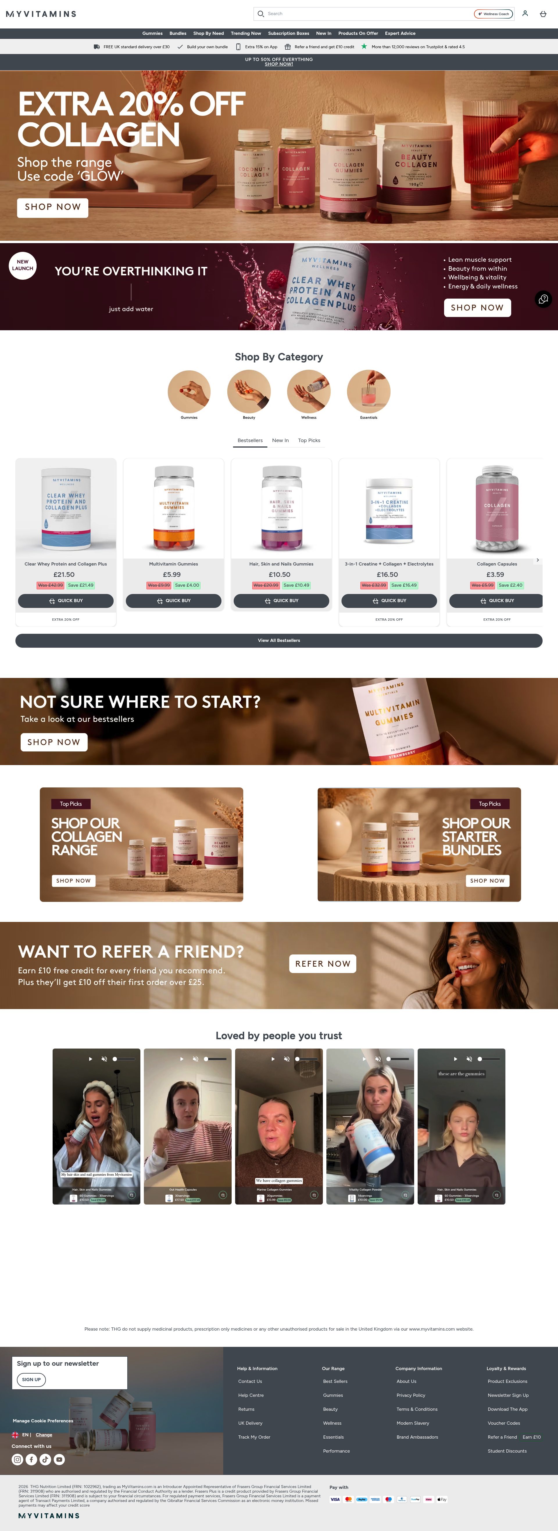Myvitamins homepage