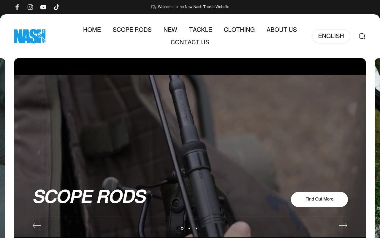 Nash Tackle homepage