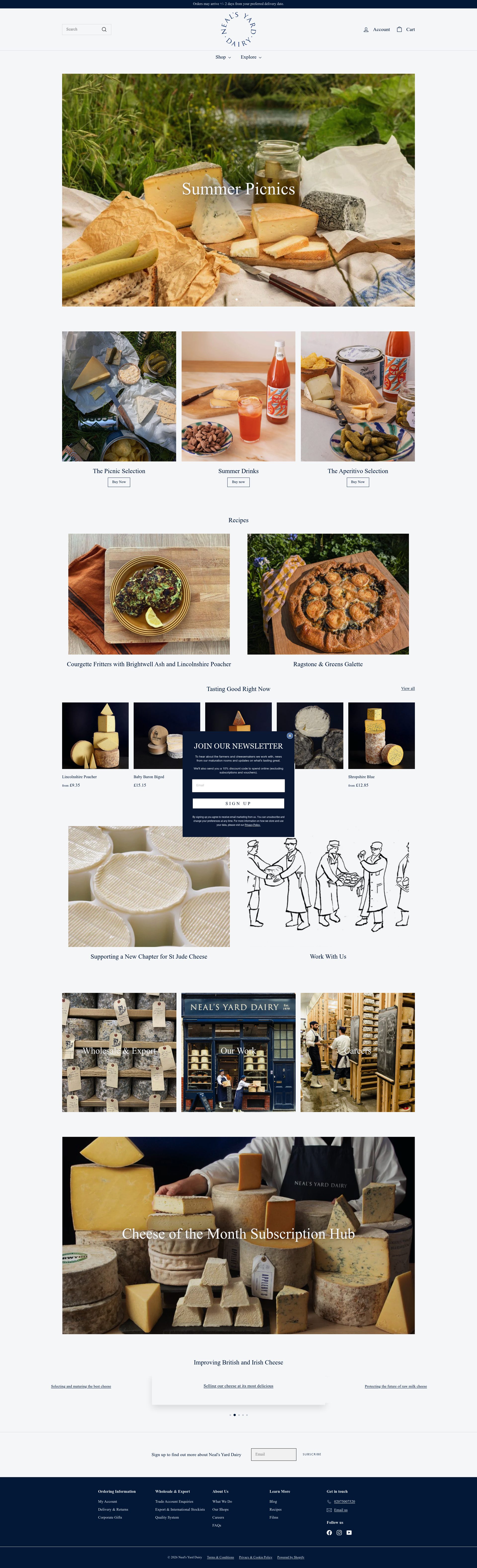 Neal's Yard Dairy homepage