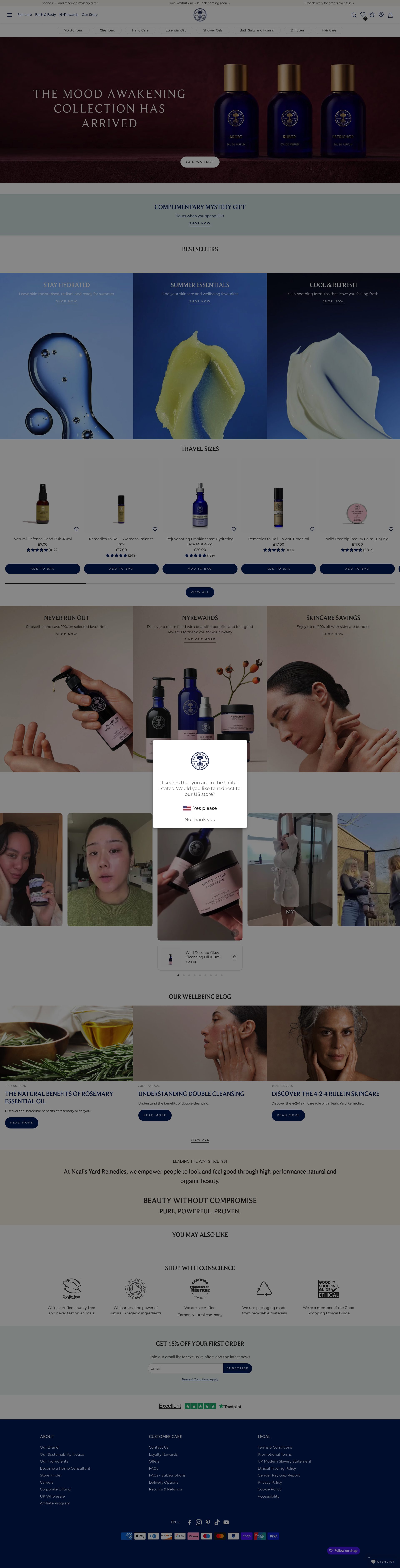 Neal's Yard Remedies homepage