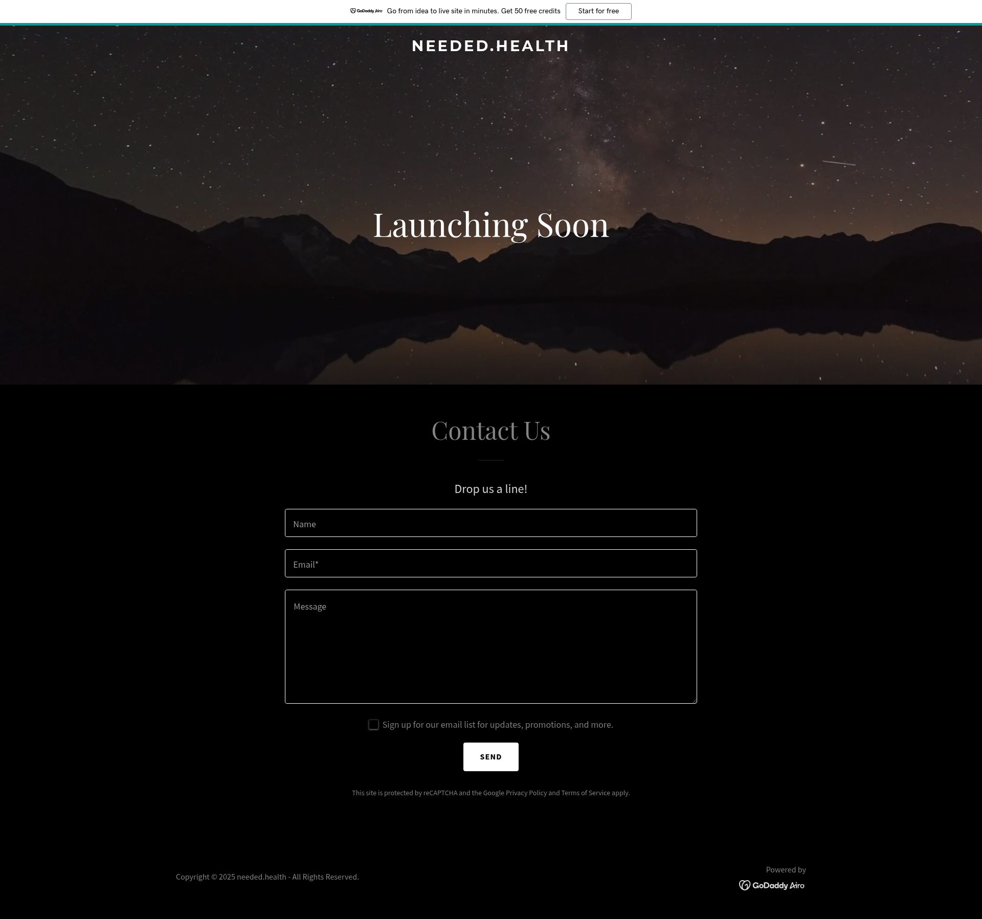 Needed homepage