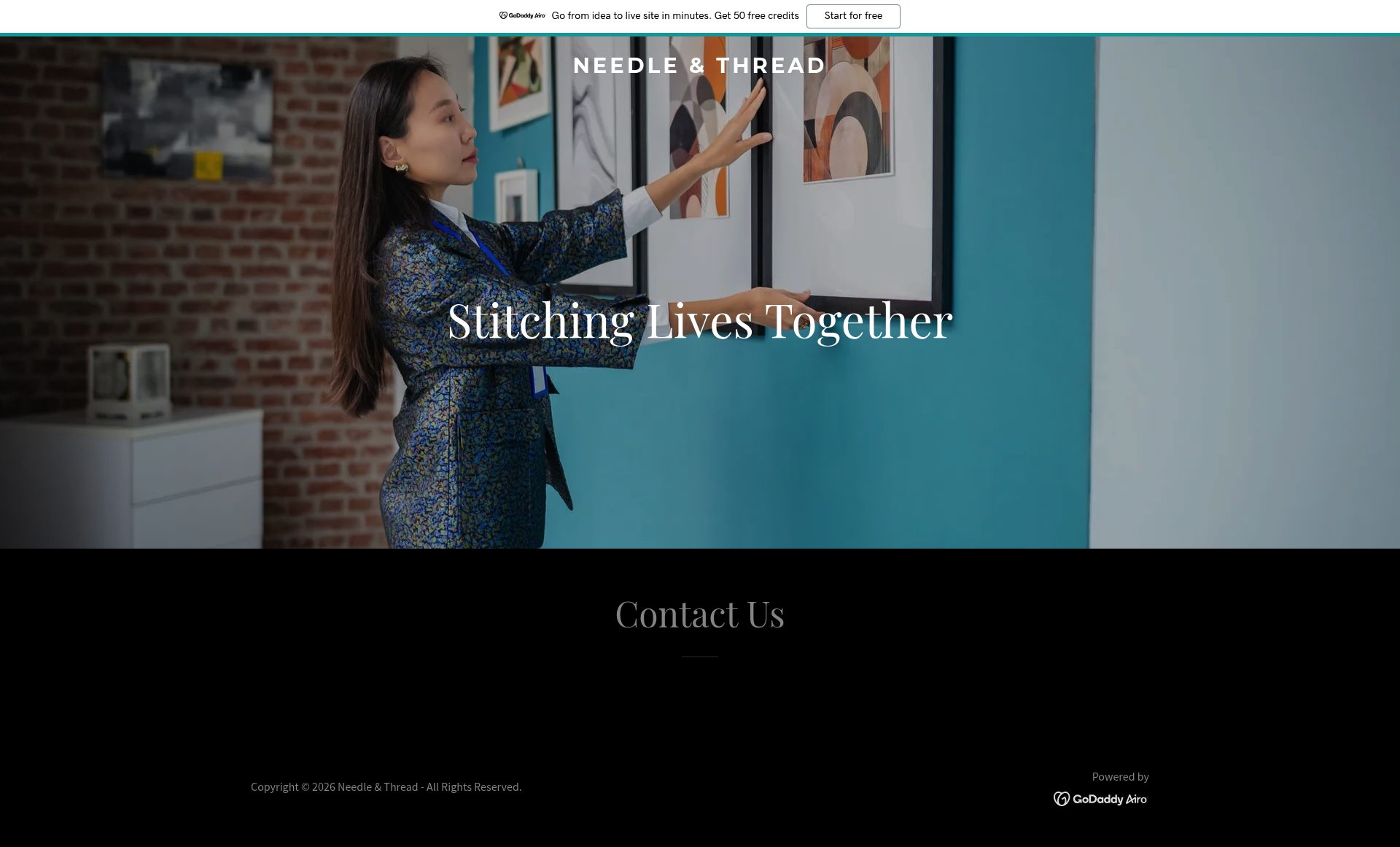 Needle & Thread homepage