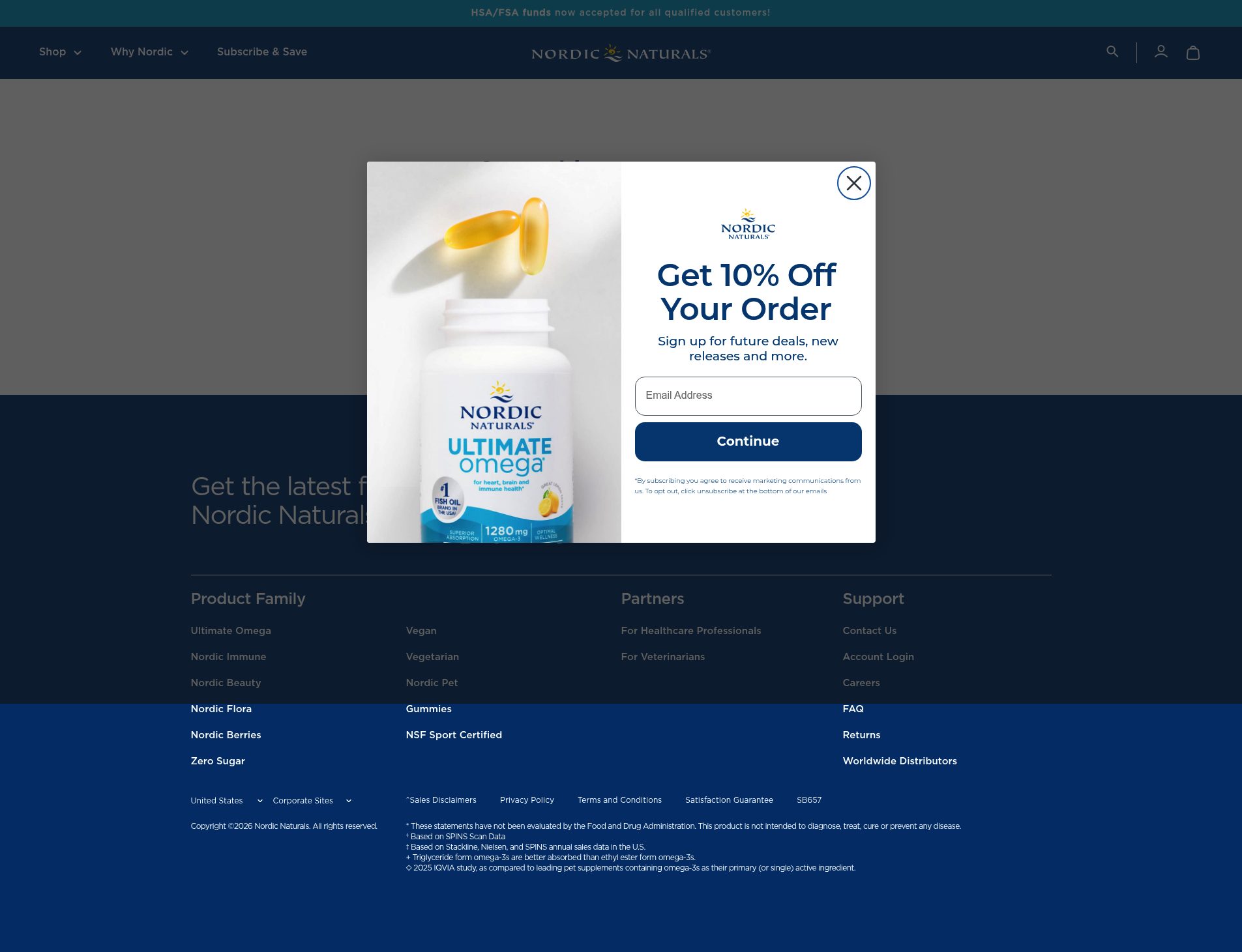 Nordic Naturals homepage