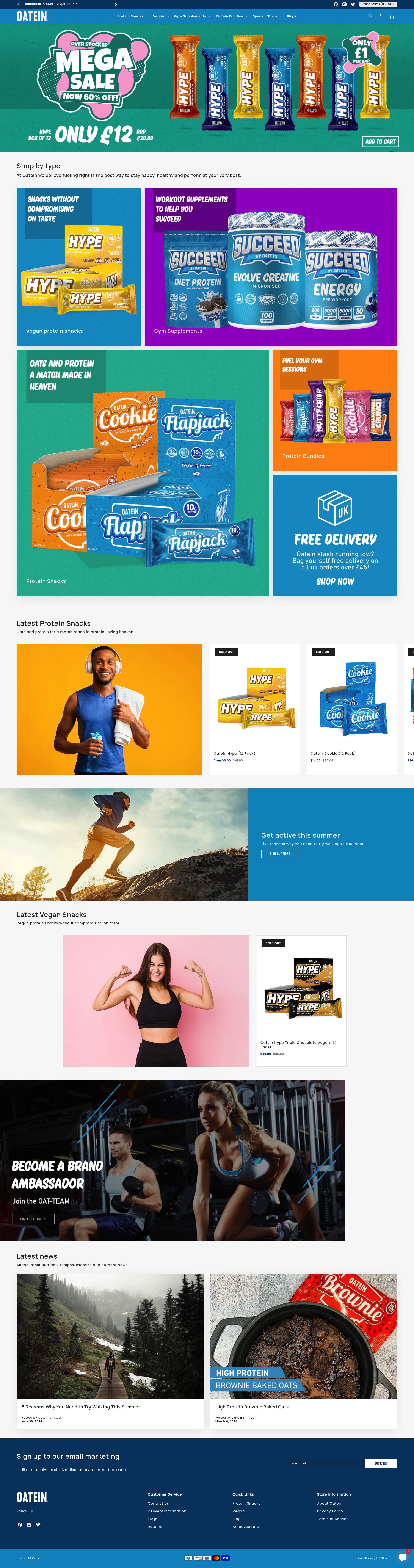 Oatein homepage