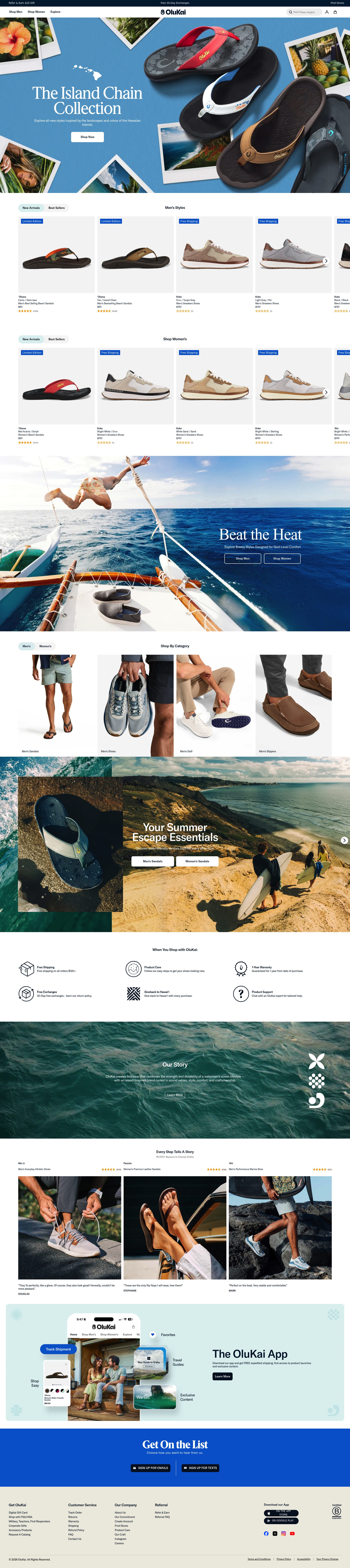 OluKai homepage