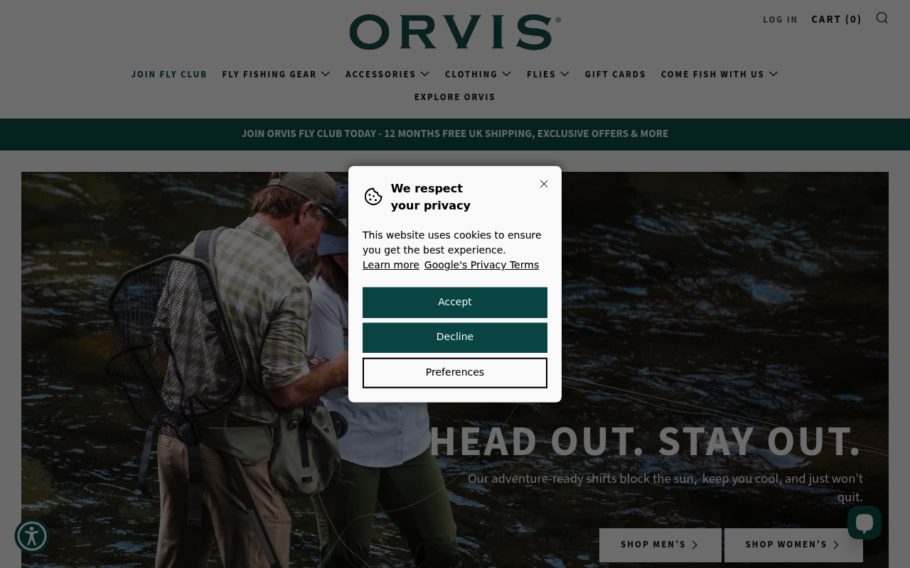 Orvis UK homepage