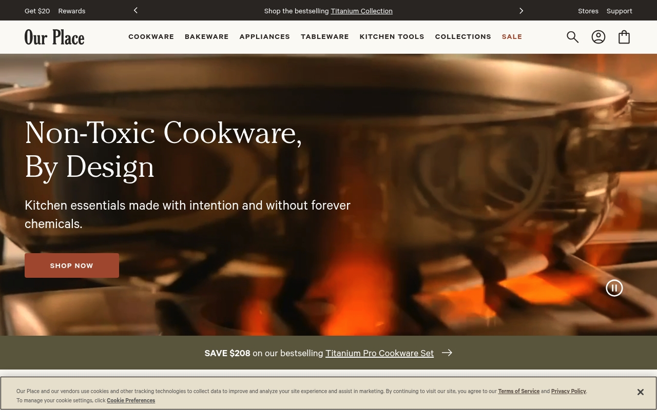 Our Place homepage