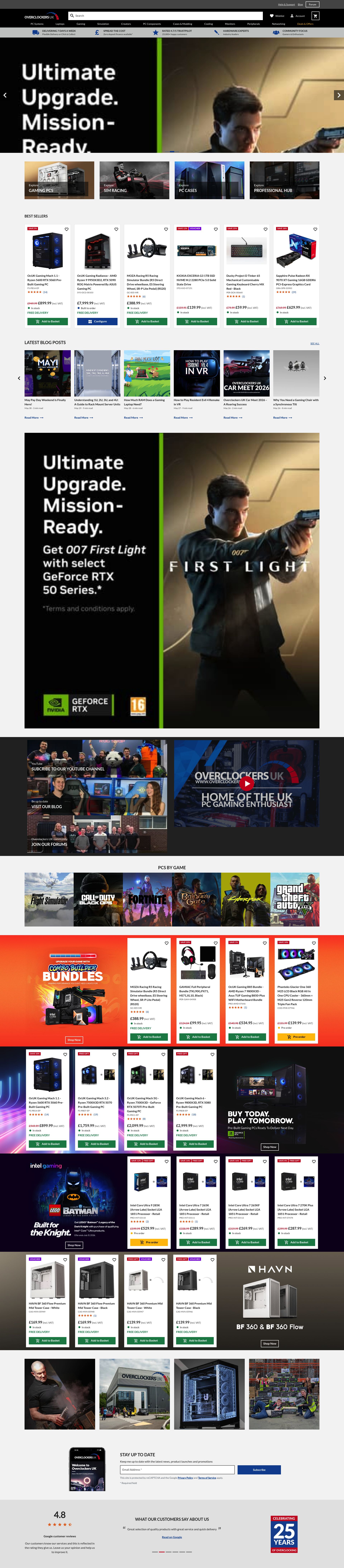 Overclockers Uk homepage screenshot