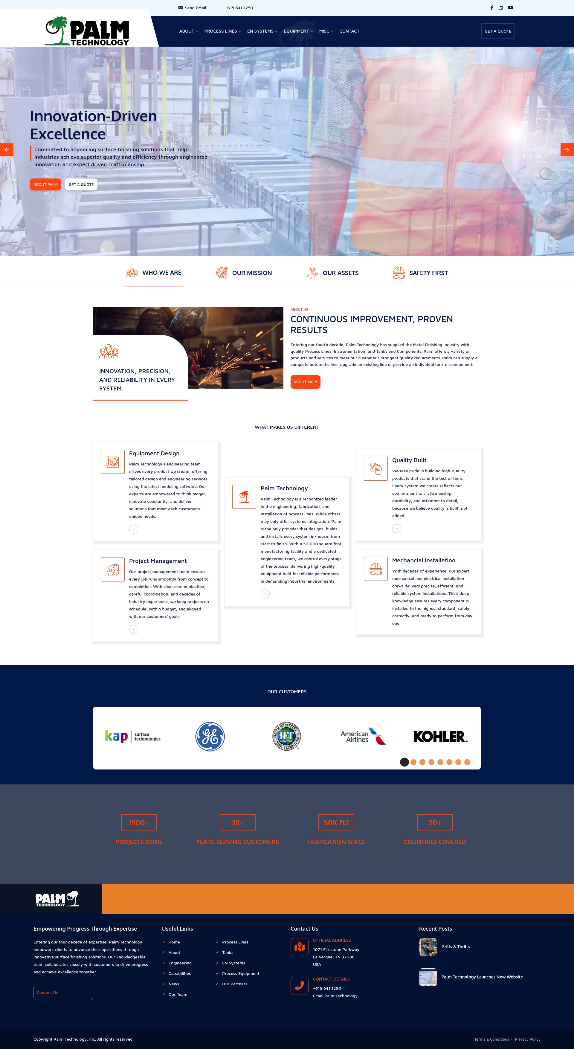 Palm Equipment homepage