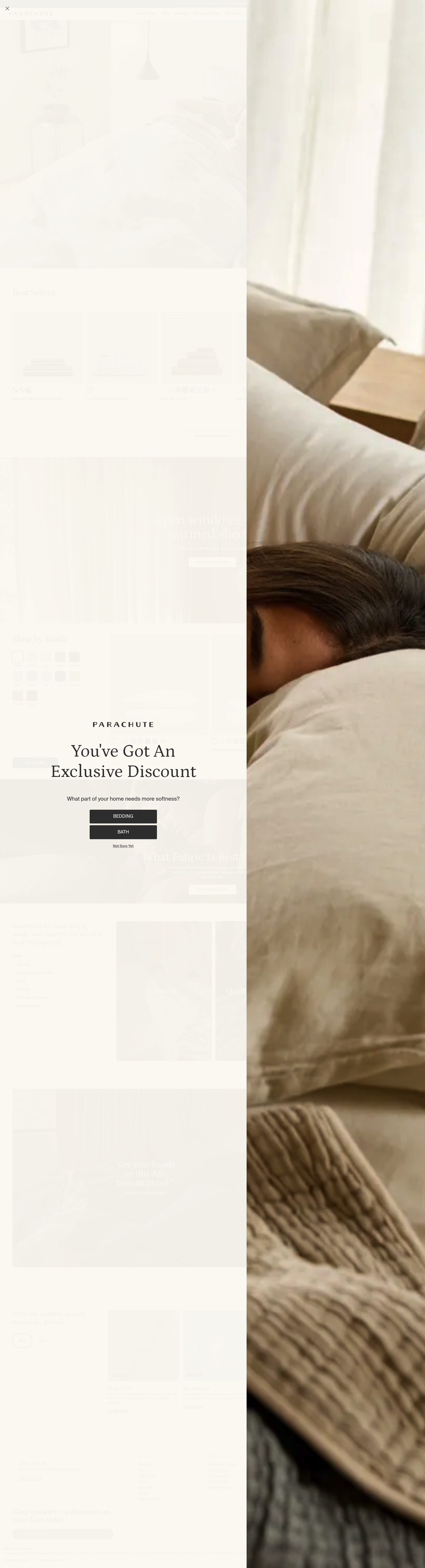 Parachute Home homepage screenshot