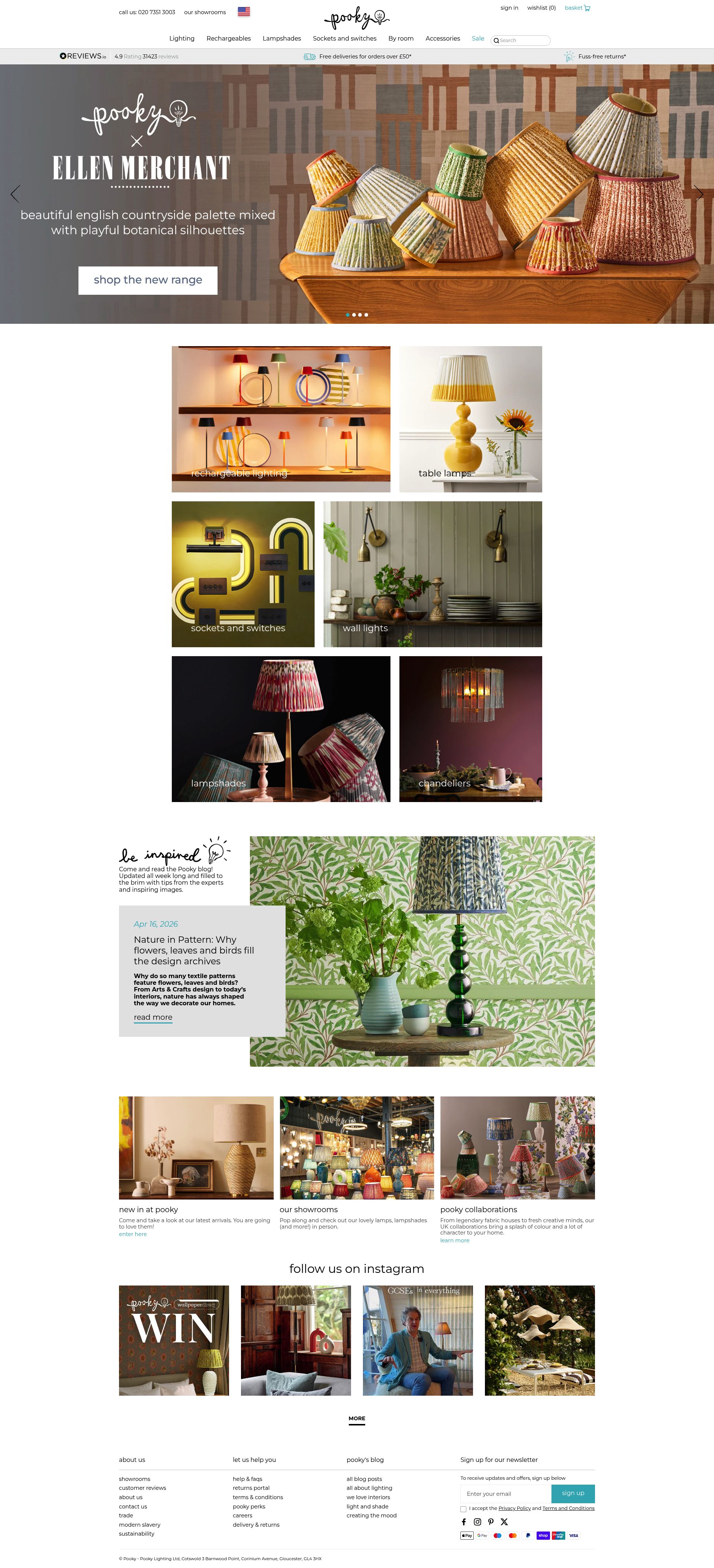 Pooky homepage screenshot