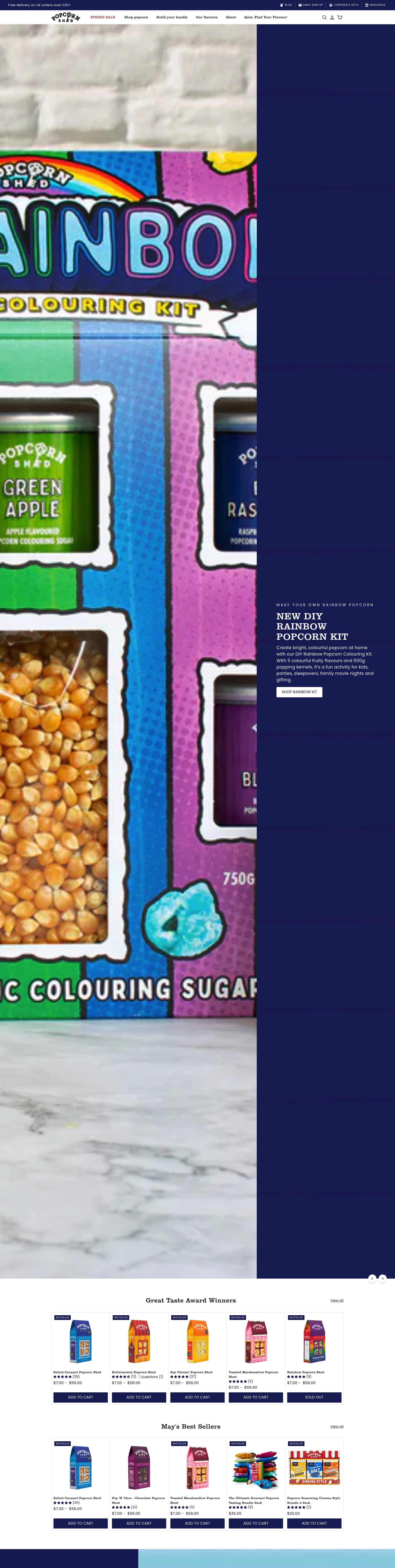 Popcorn Shed homepage