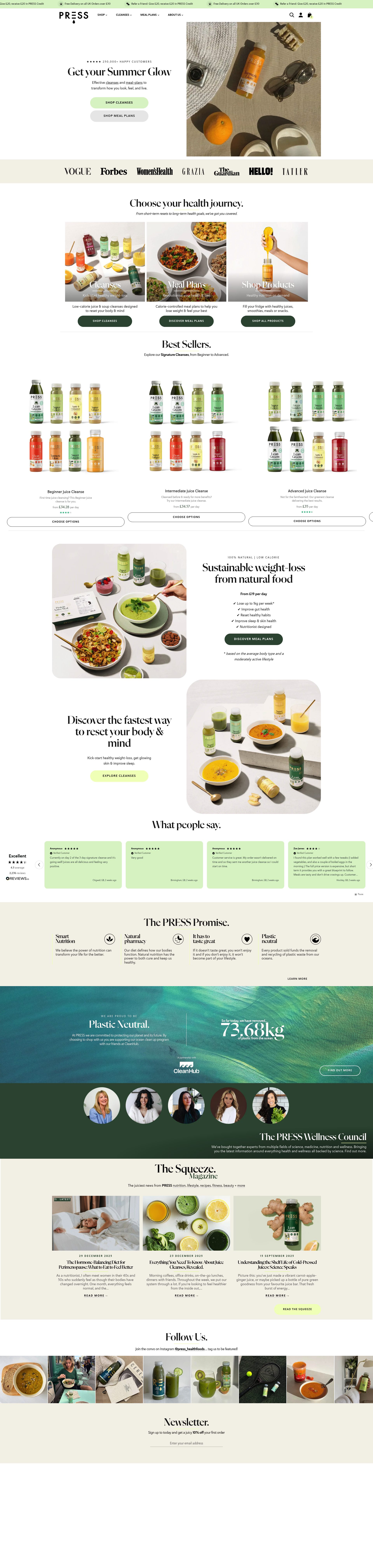Press London homepage