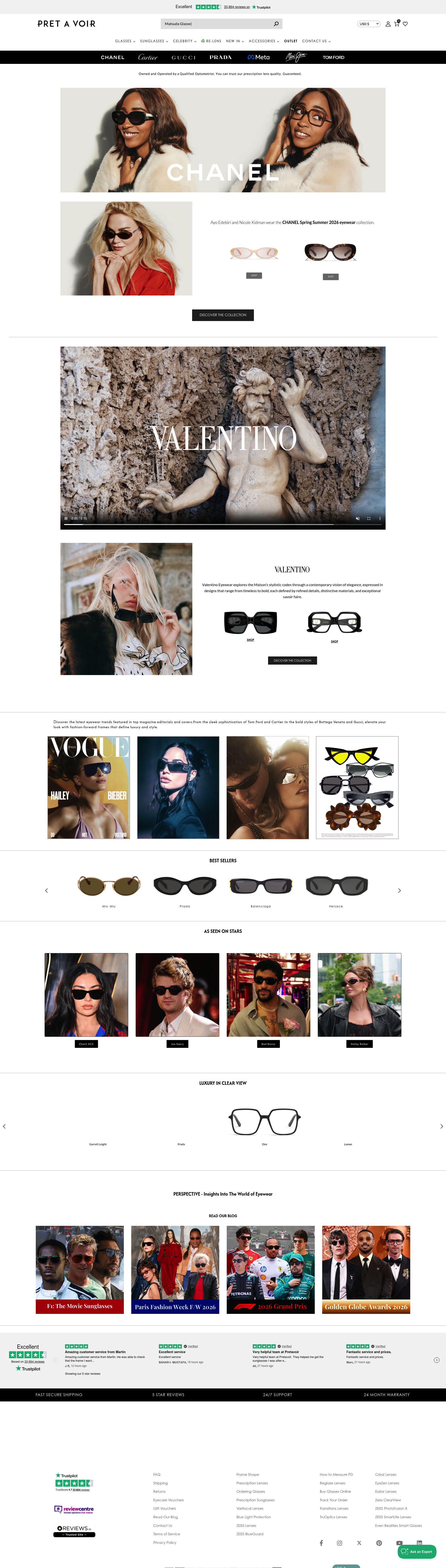 Pretavoir homepage screenshot