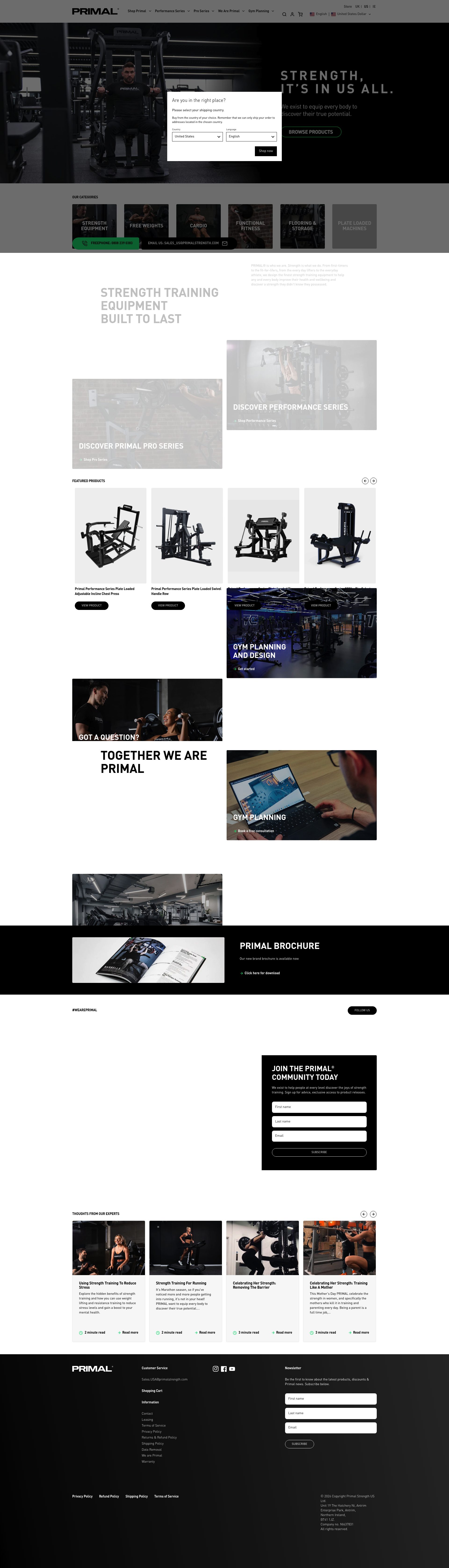Primal Strength homepage