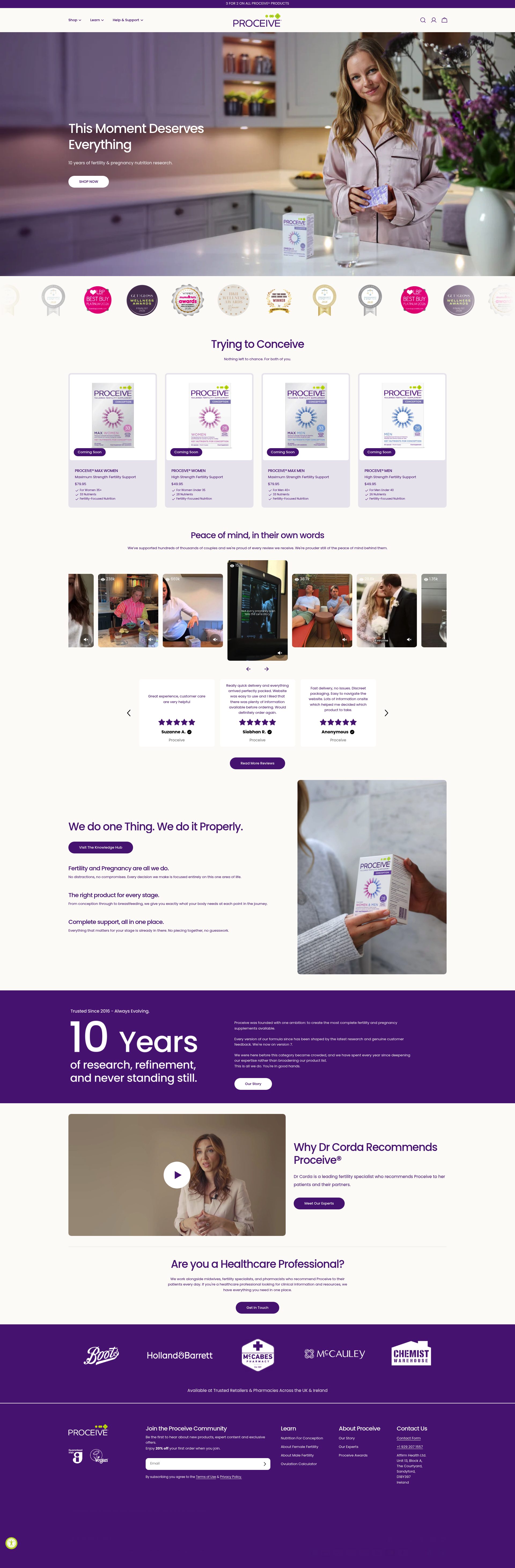 Proceive homepage