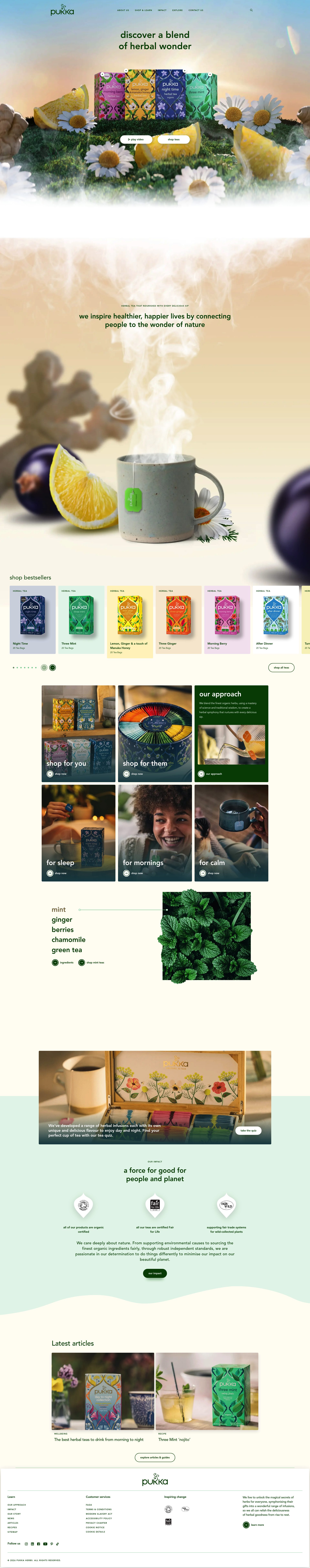 Pukka Herbs homepage