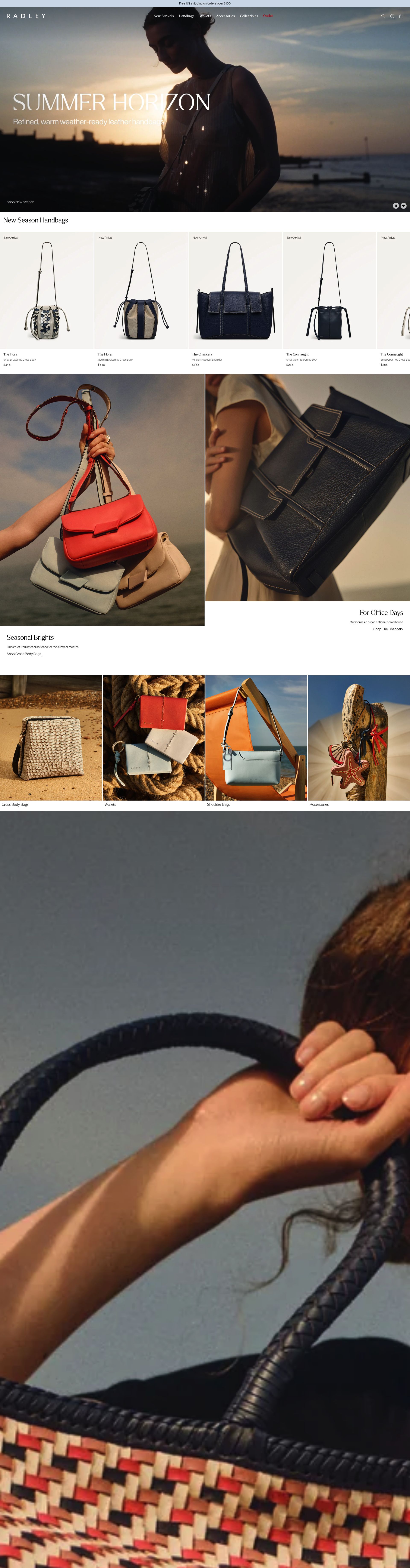 Radley London homepage screenshot