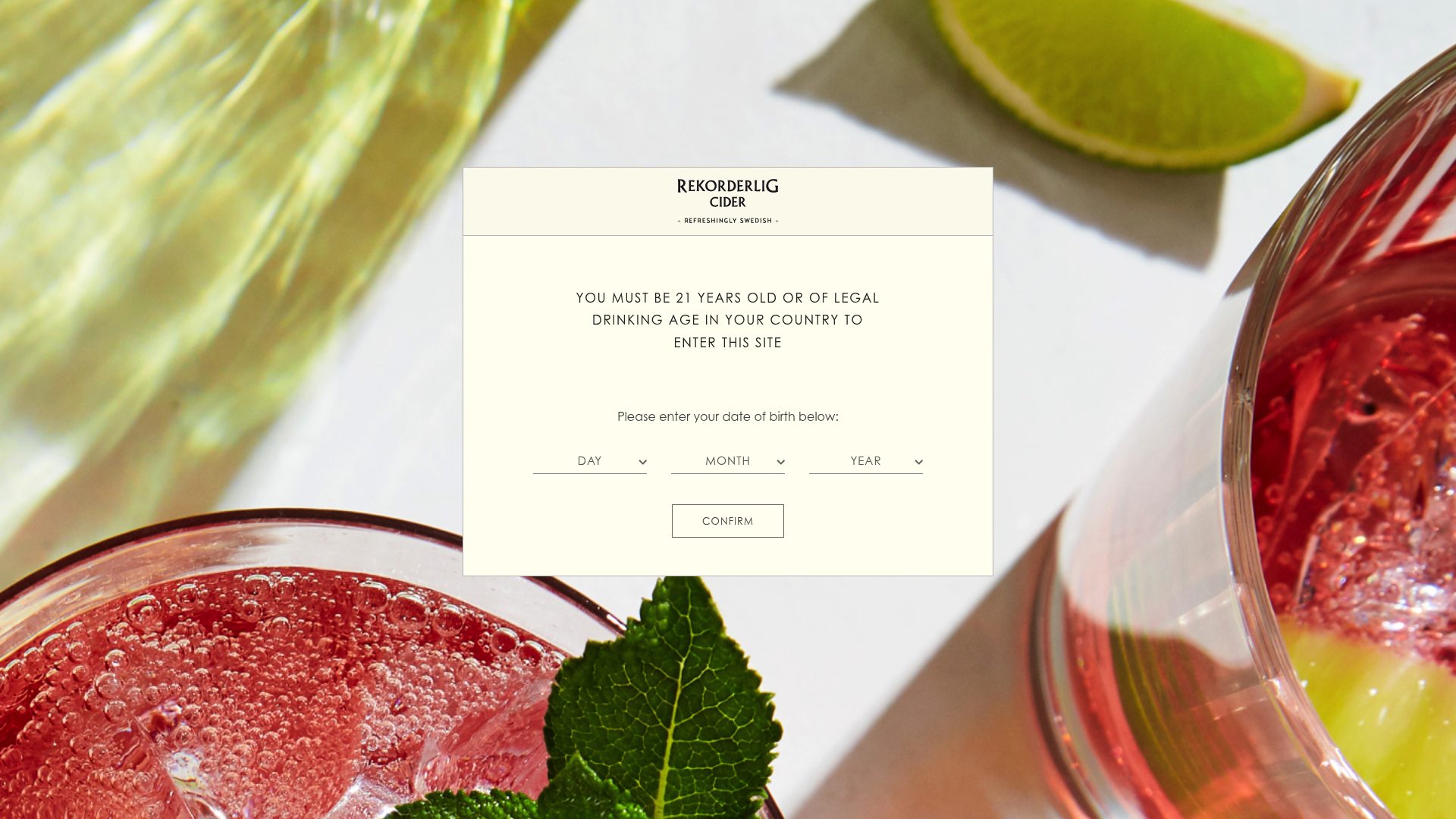 Rekorderlig homepage