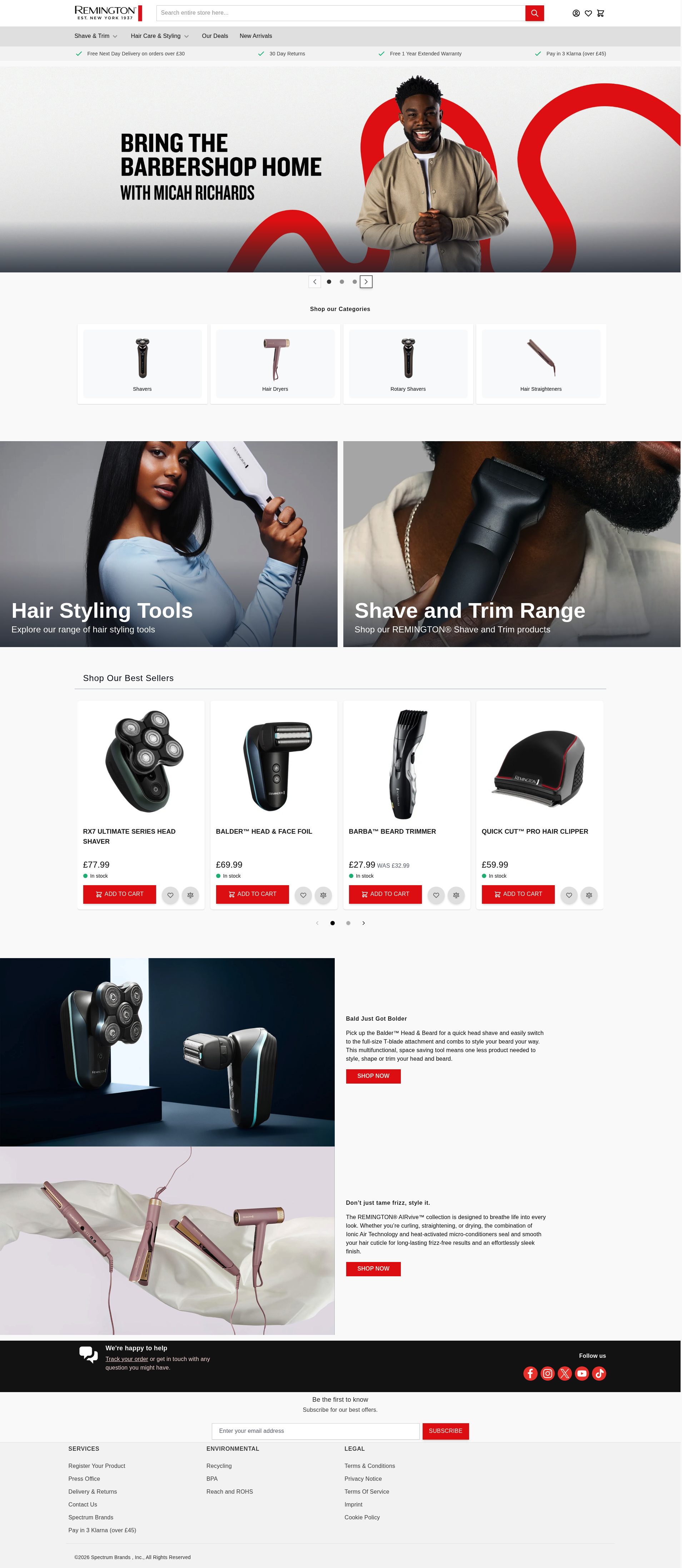 remington homepage