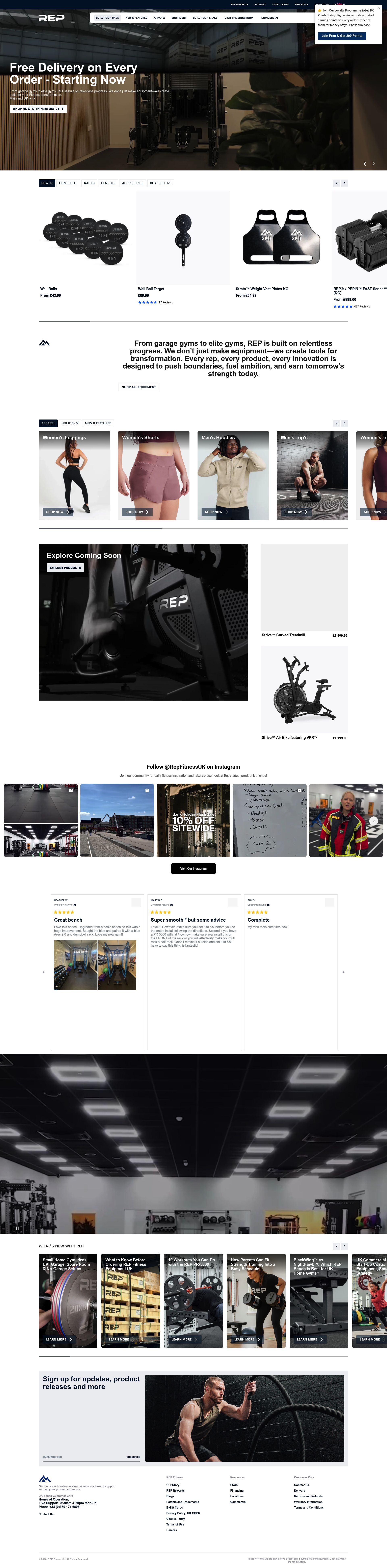 Rep Fitness Uk homepage screenshot