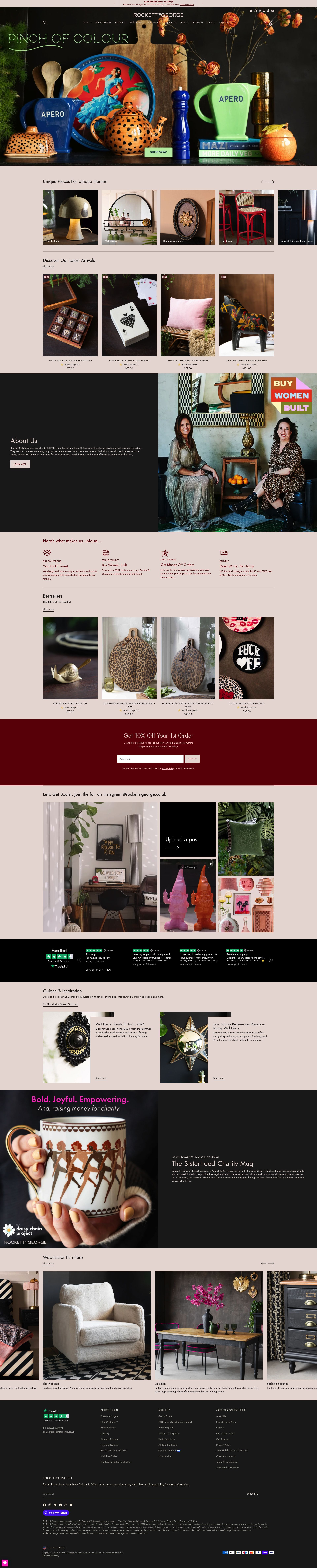Rockett St George homepage screenshot