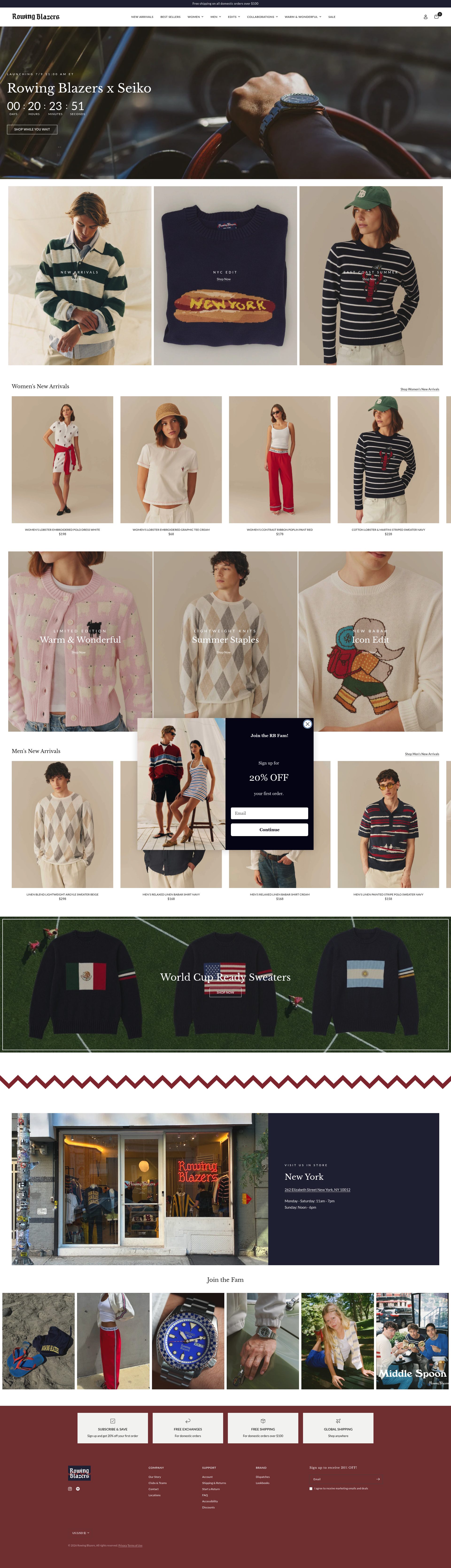 Rowing Blazers homepage