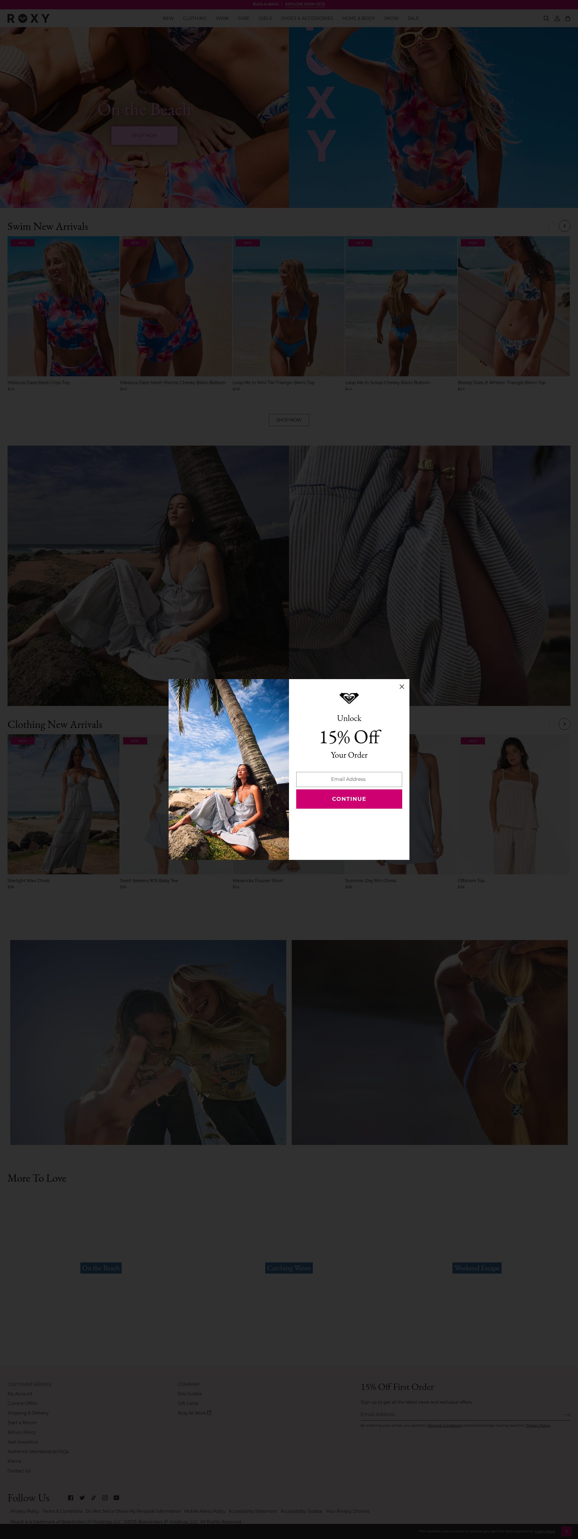 Roxy homepage