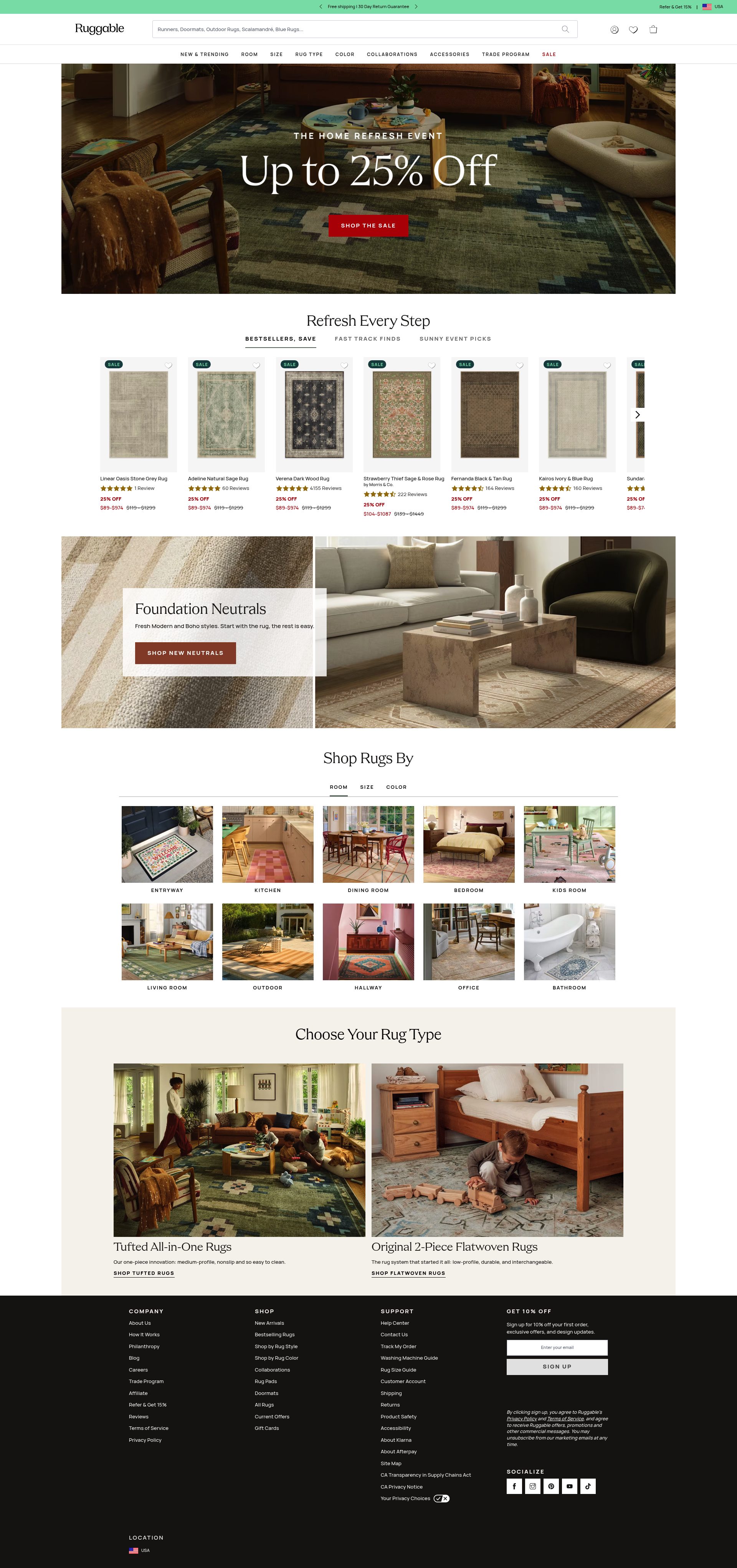 Ruggable homepage