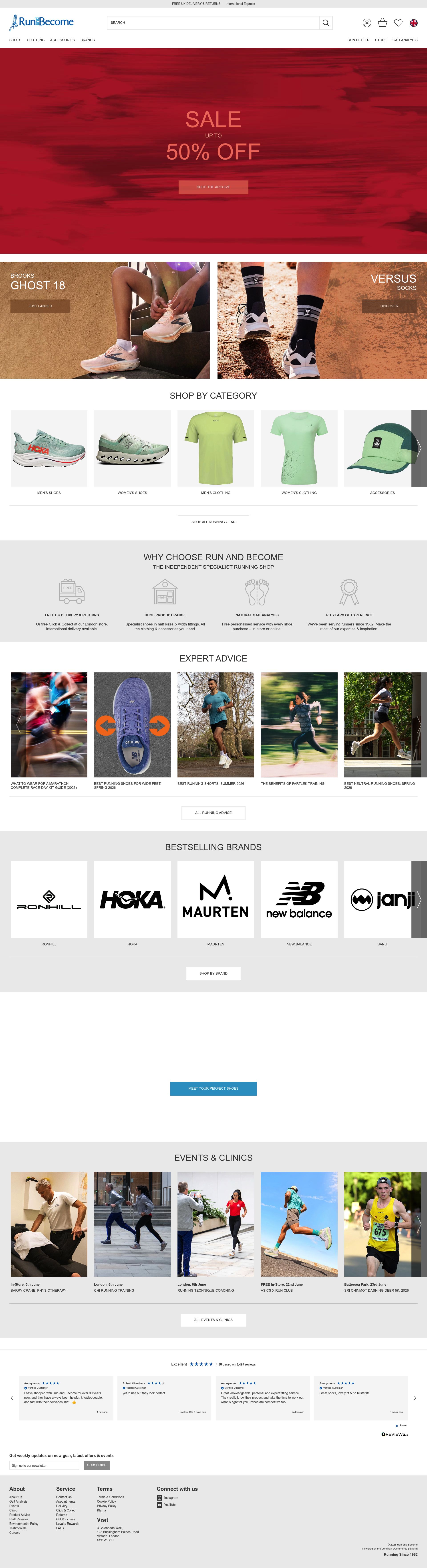 Run And Become homepage screenshot