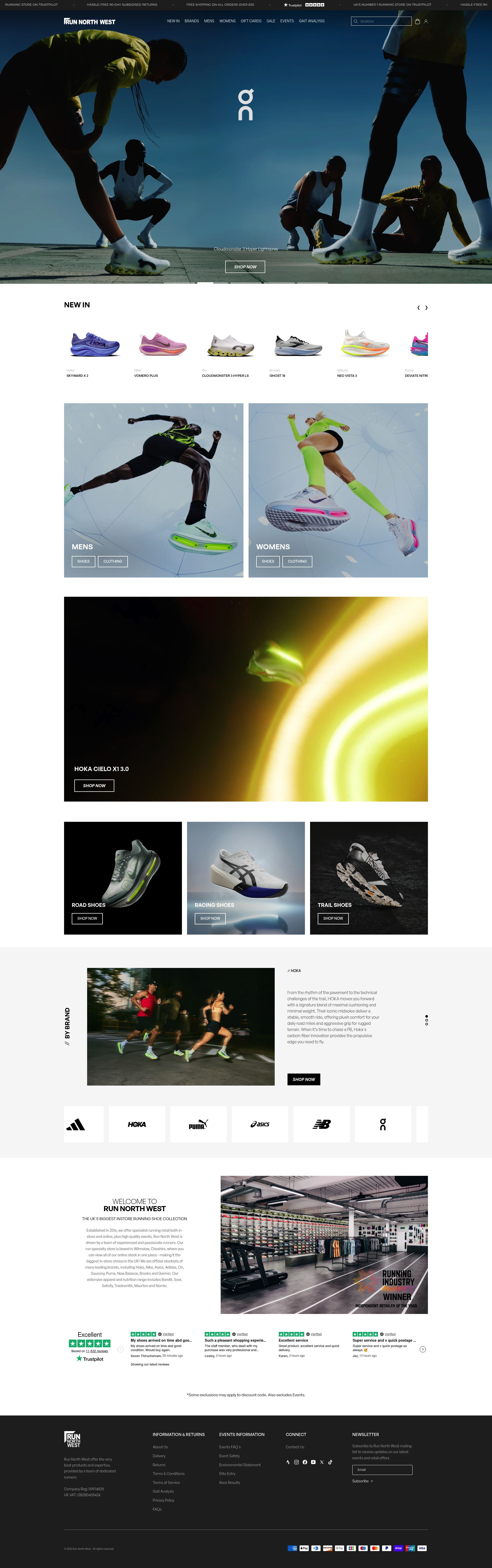 Run North West homepage screenshot