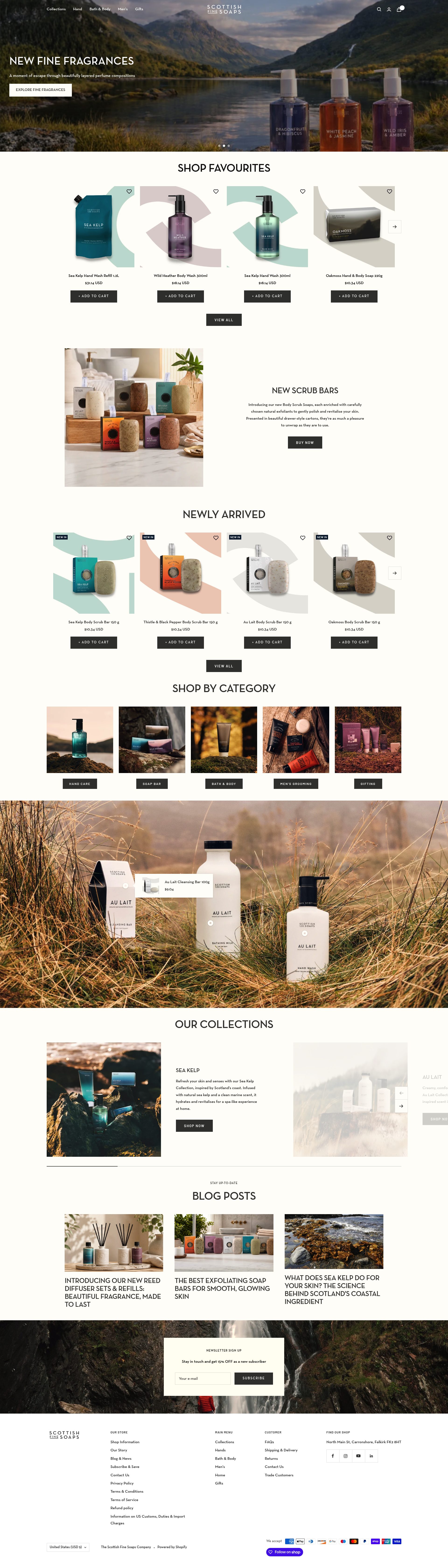 Scottish Fine Soaps homepage