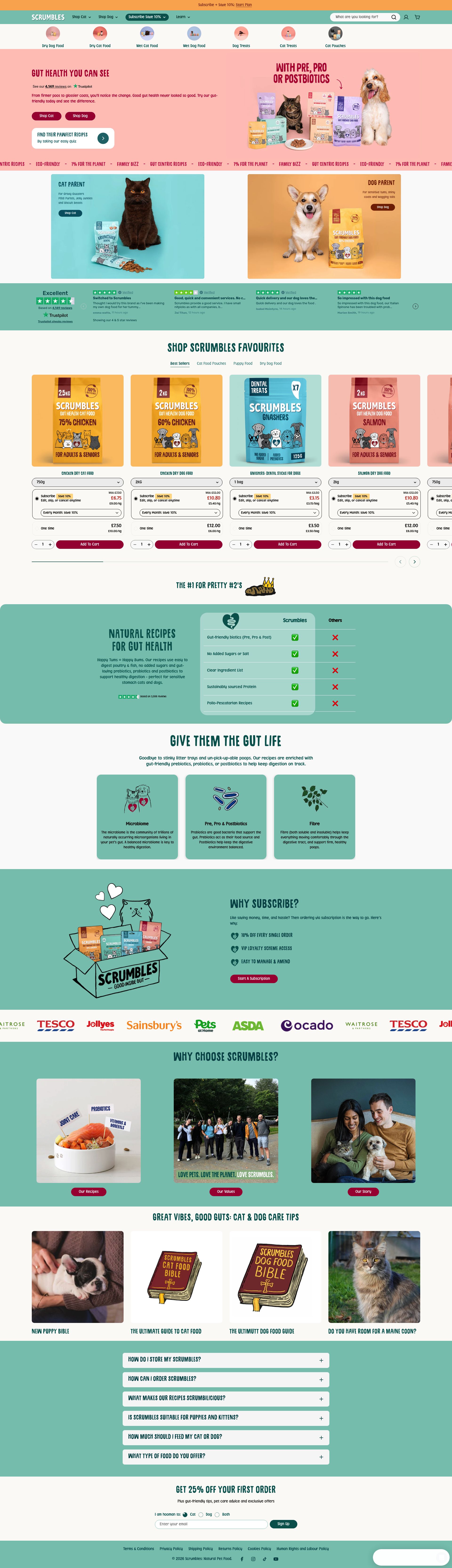 Scrumbles homepage screenshot